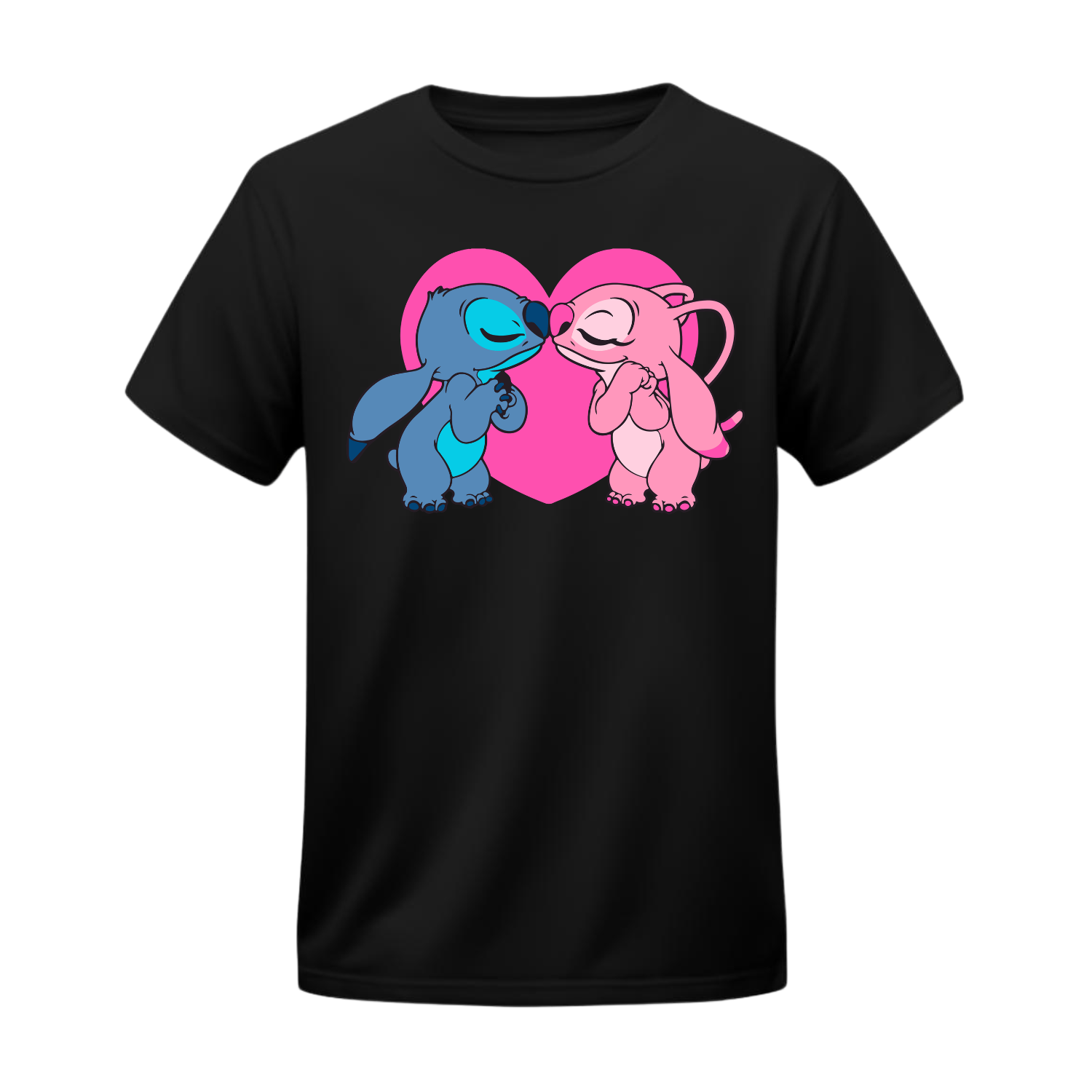 Polera Stitch & Angel Kissing Heart – Lilo & Stitch