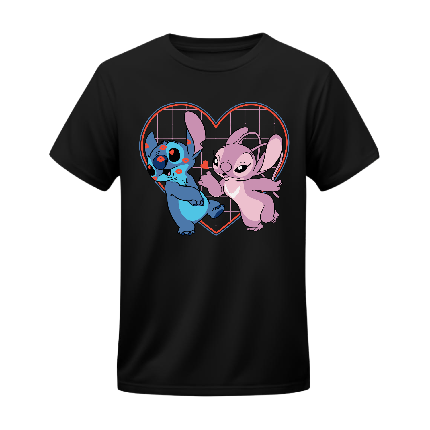 Polera Stitch & Angel Retro Heart – Lilo & Stitch