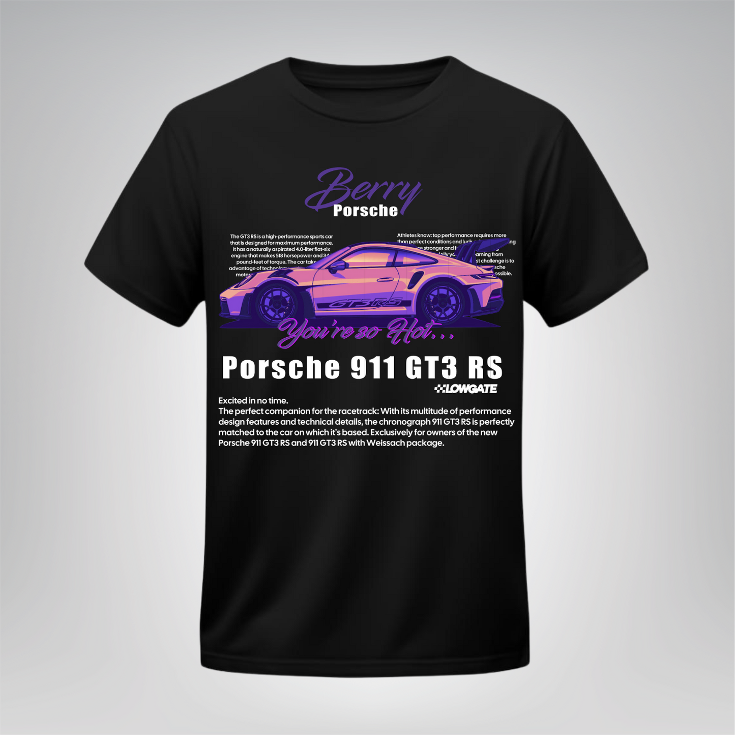 Polera Berry 911 GT3 RS- Porsche