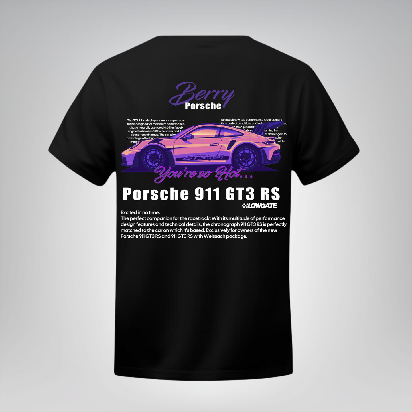 Polera Berry 911 GT3 RS- Porsche