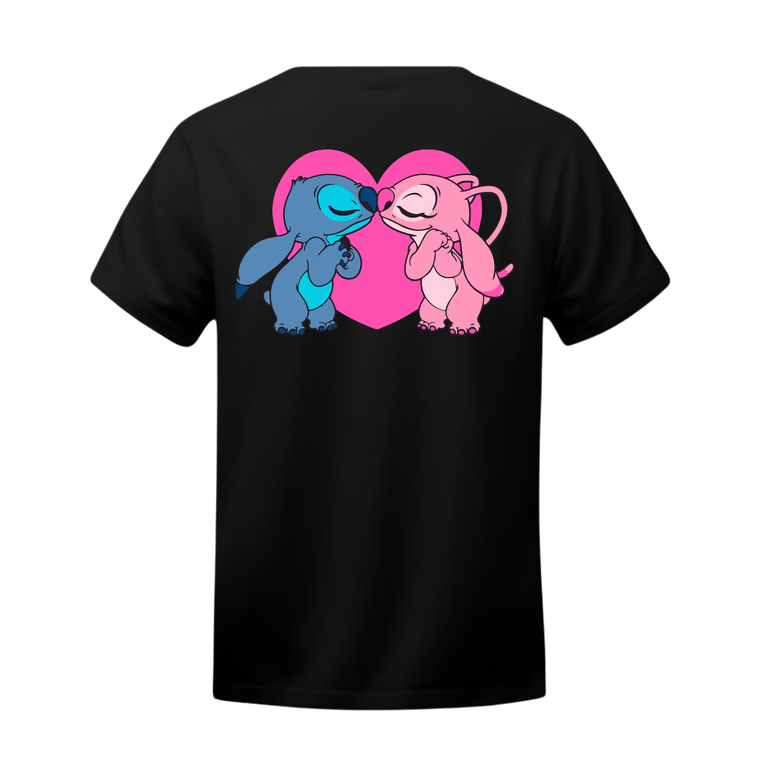 Polera Stitch & Angel Kissing Heart – Lilo & Stitch
