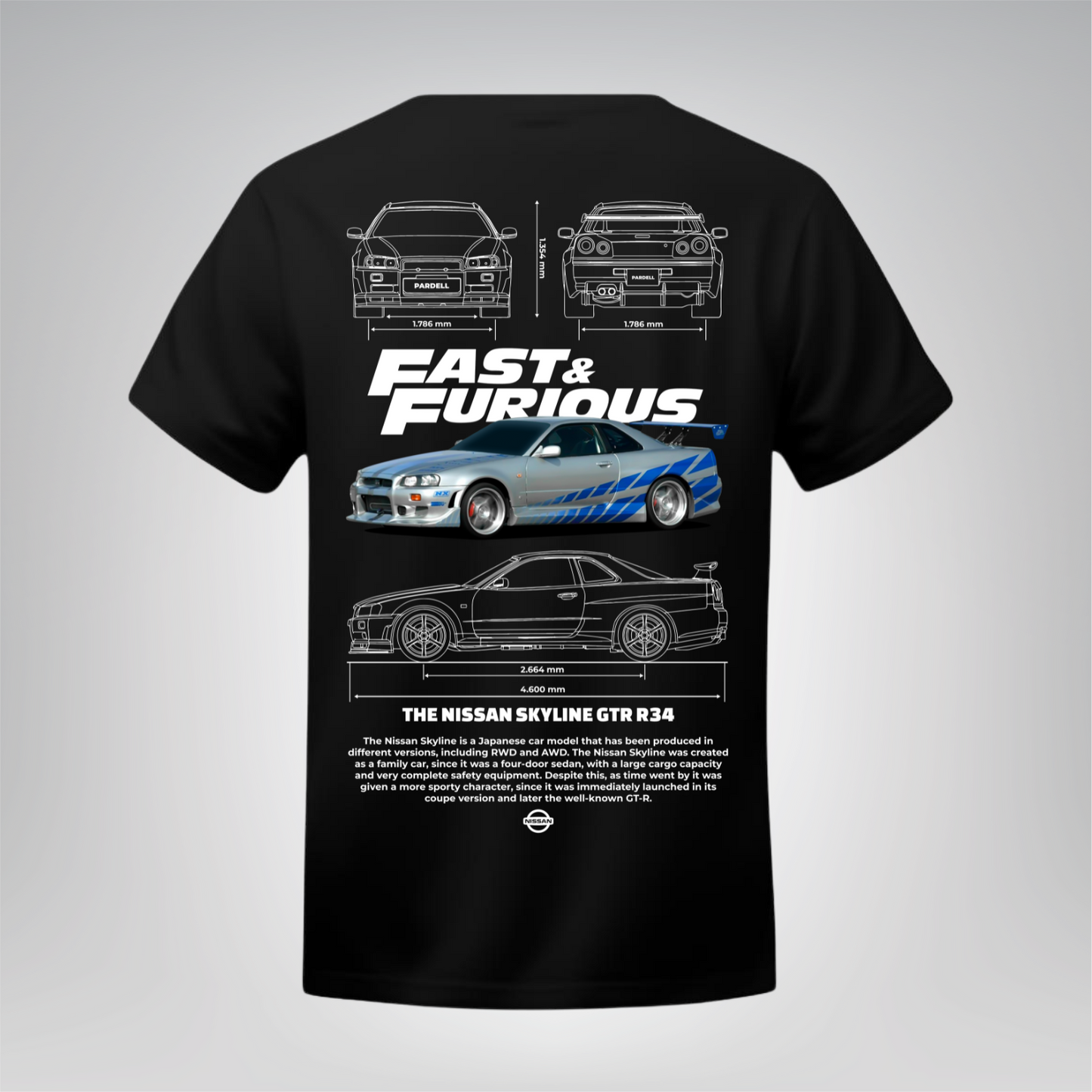 Polera Fast & Furious Skyline R34
