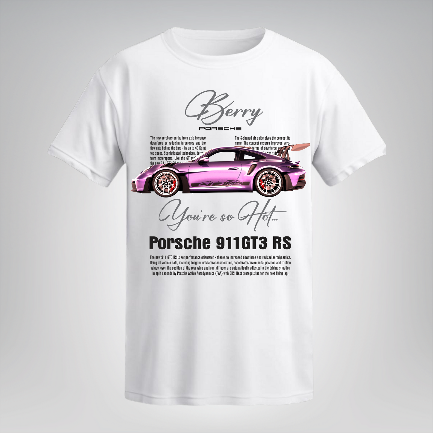 Polera Berry 911 GT3 RS- Porsche