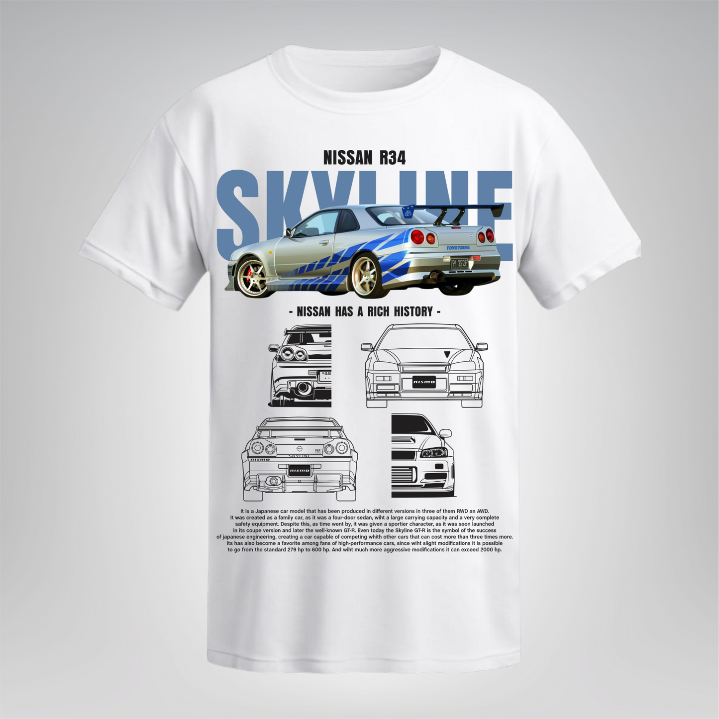 Polera Skyline R34 - Nissan
