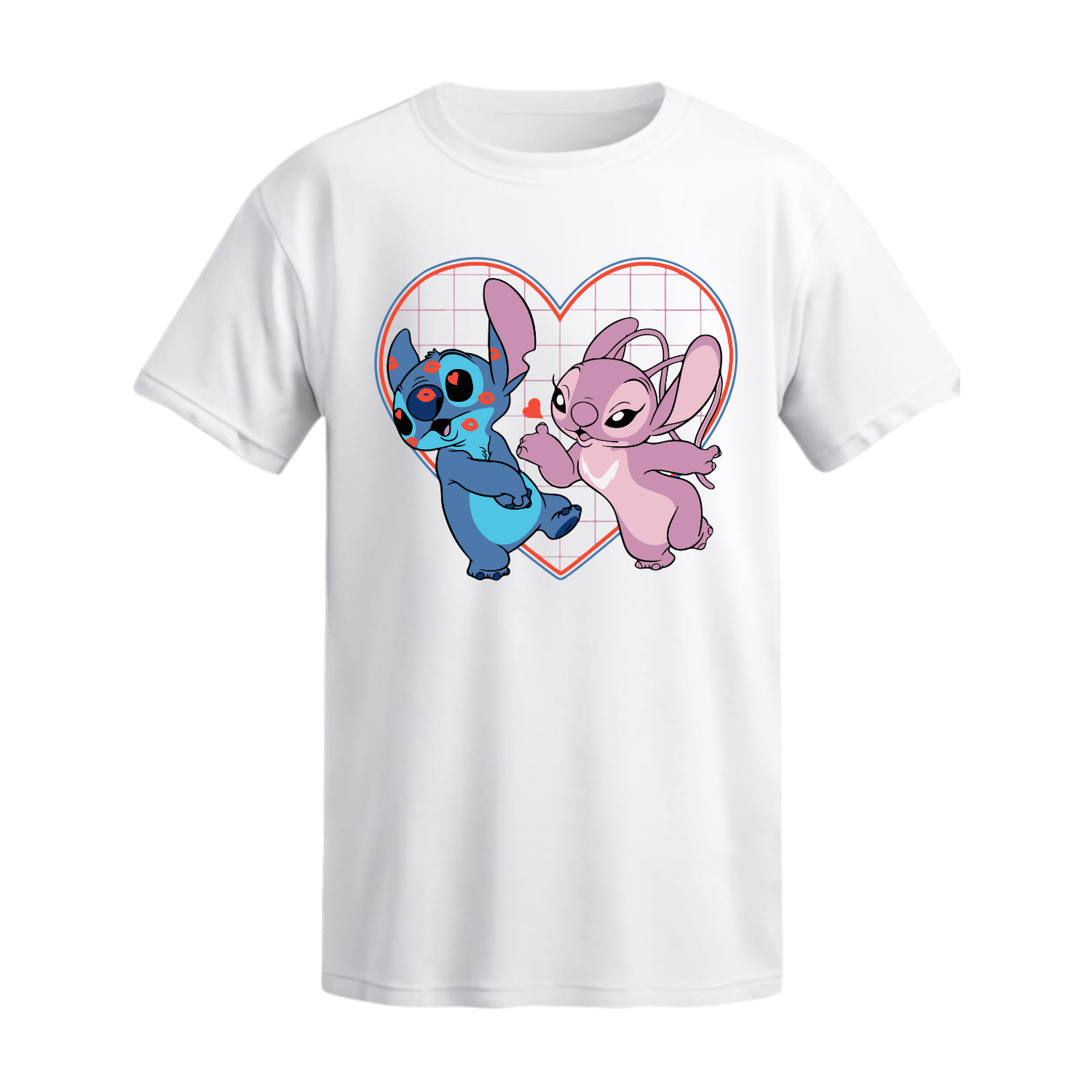 Polera Stitch & Angel Retro Heart – Lilo & Stitch
