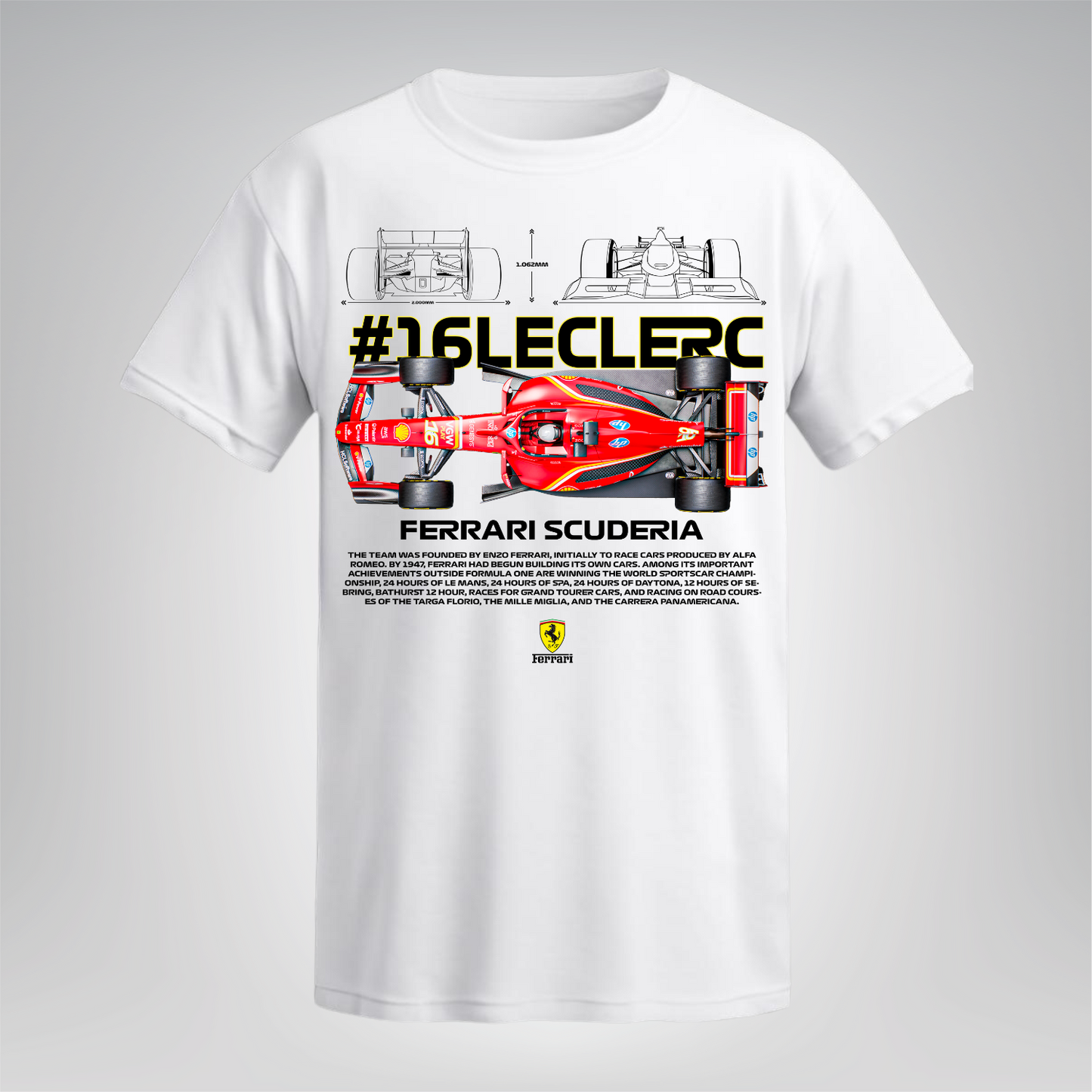 Polera Ferrari #16 Leclerc – F1 Edition