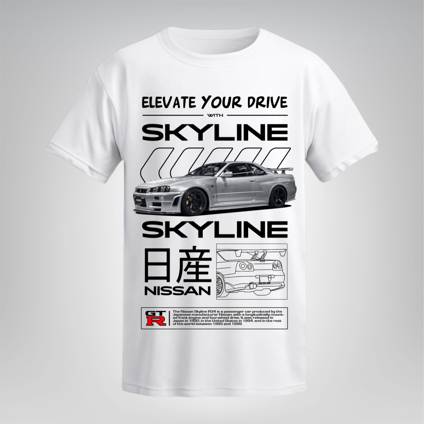 Polera Nissan Skyline GT-R R34