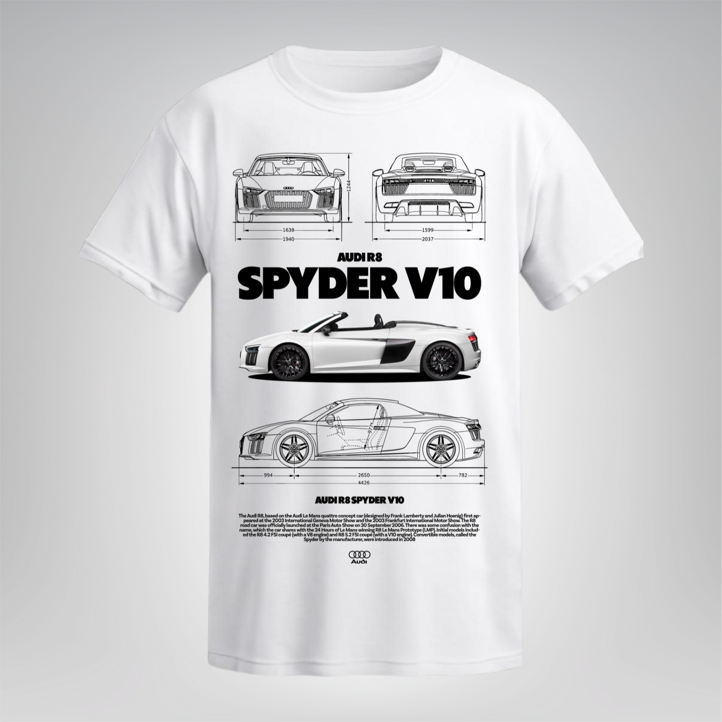 Polera Audi R8 Spyder V10 – Blueprint Edition