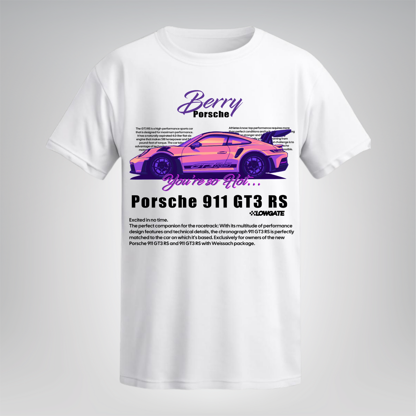 Polera Berry 911 GT3 RS- Porsche
