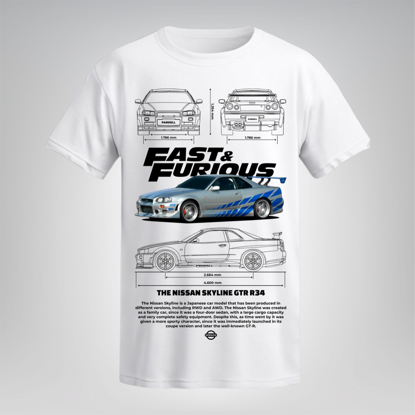 Polera Fast & Furious Skyline R34