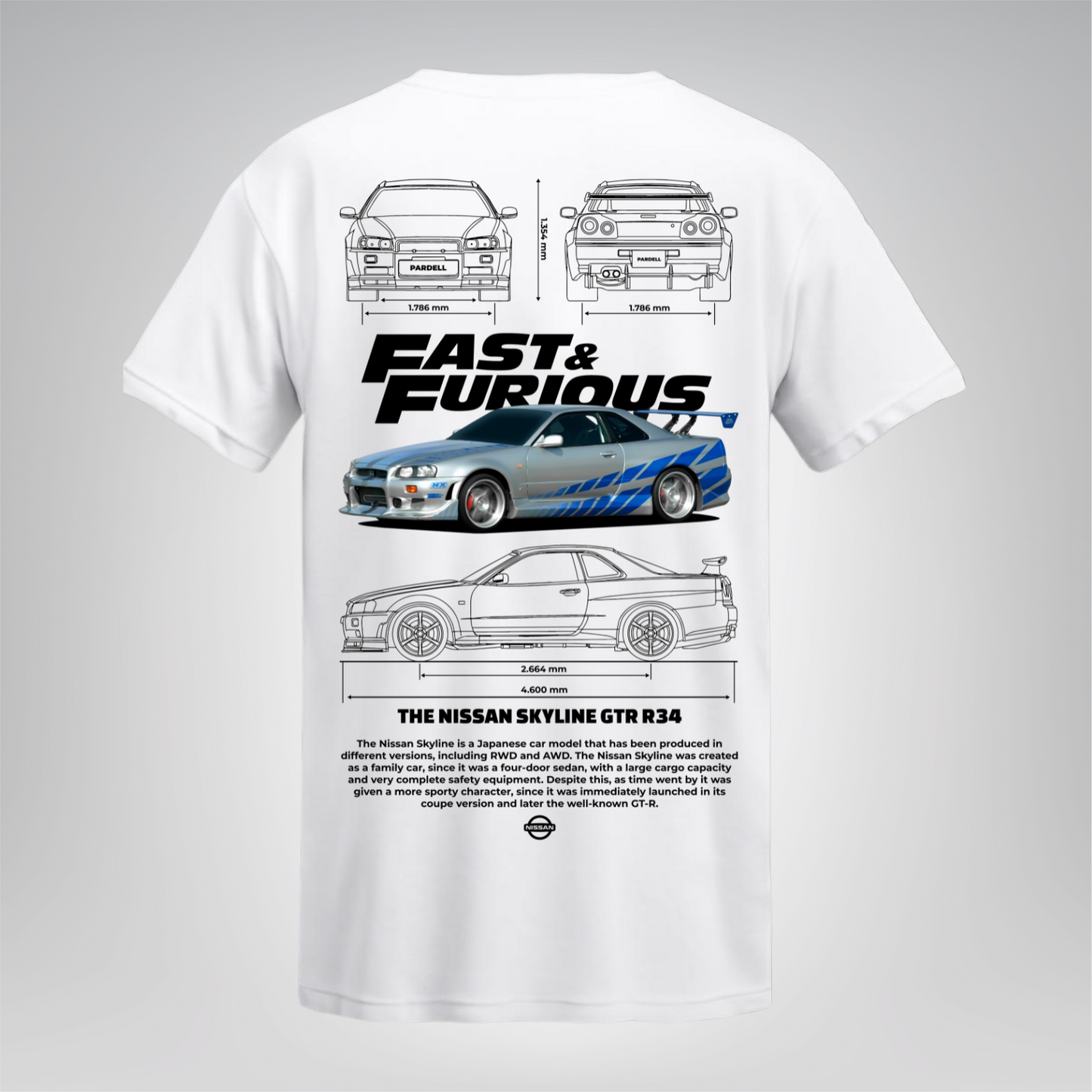 Polera Fast & Furious Skyline R34