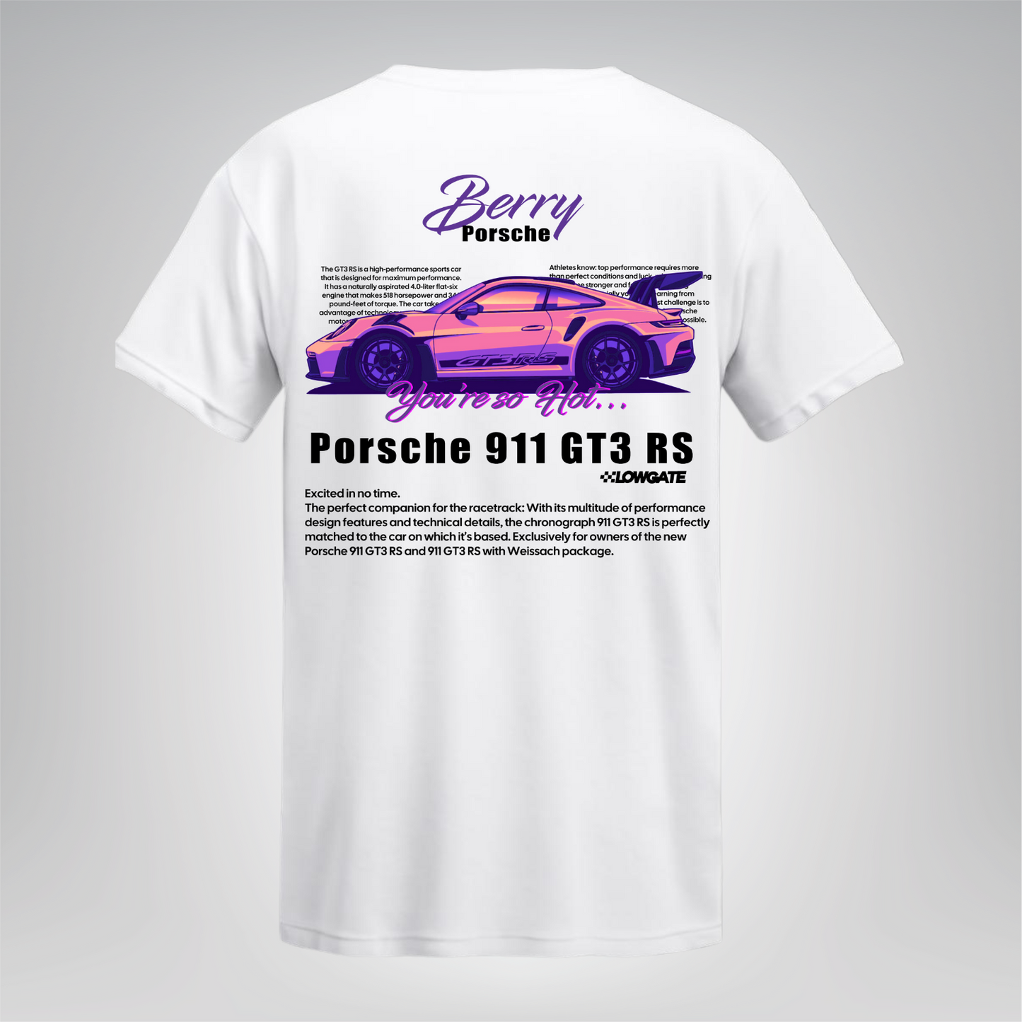 Polera Berry 911 GT3 RS- Porsche