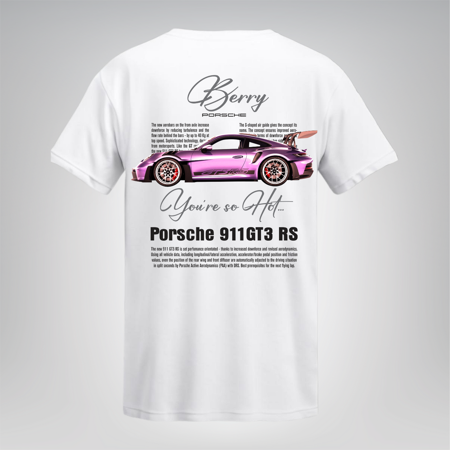 Polera Berry 911 GT3 RS- Porsche
