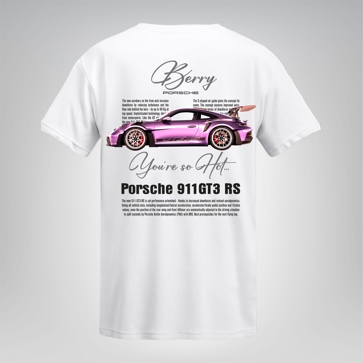 Polera Berry 911 GT3 RS- Porsche