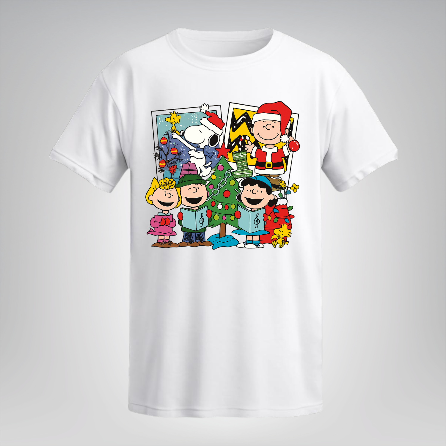 Polera Peanuts Navidad Clásica
