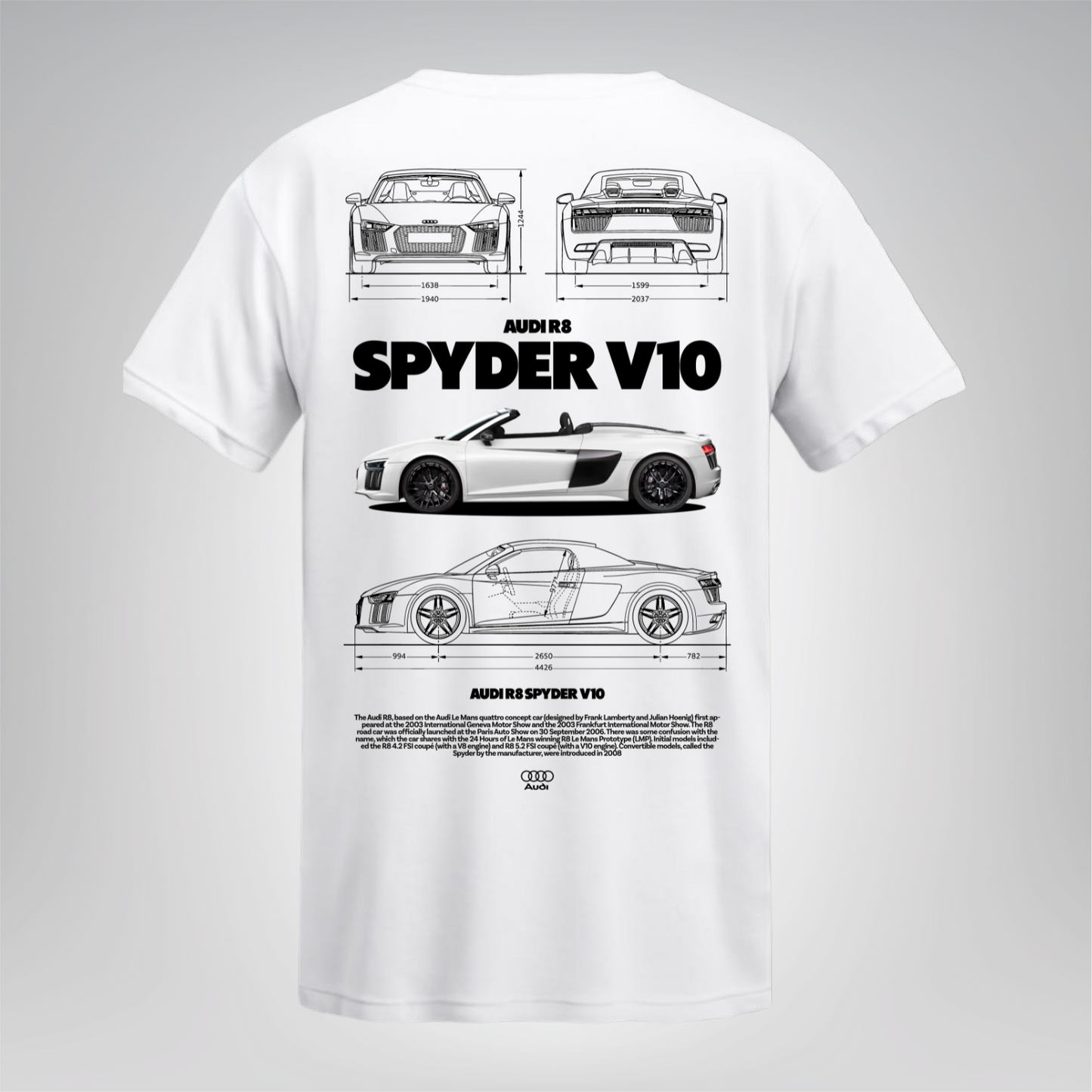Polera Audi R8 Spyder V10 – Blueprint Edition
