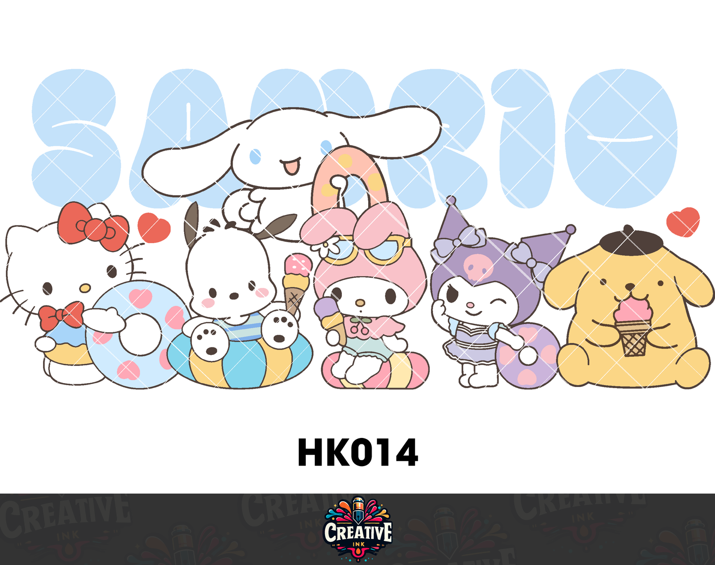 Sticker para Vaso Lata 16 oz o Taza de 11 oz - impresión DTF UV - Hello Kitty