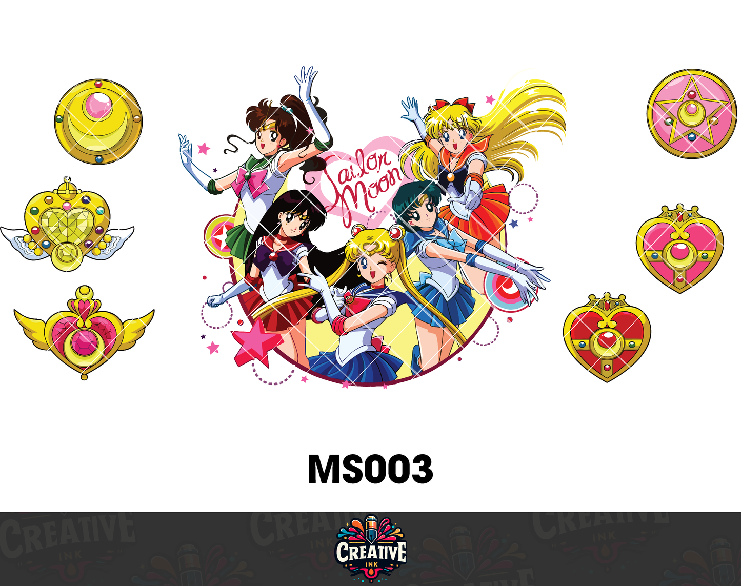 Sticker para Vaso Lata 16 oz o Taza de 11 oz - impresión DTF UV - Sailor Moon