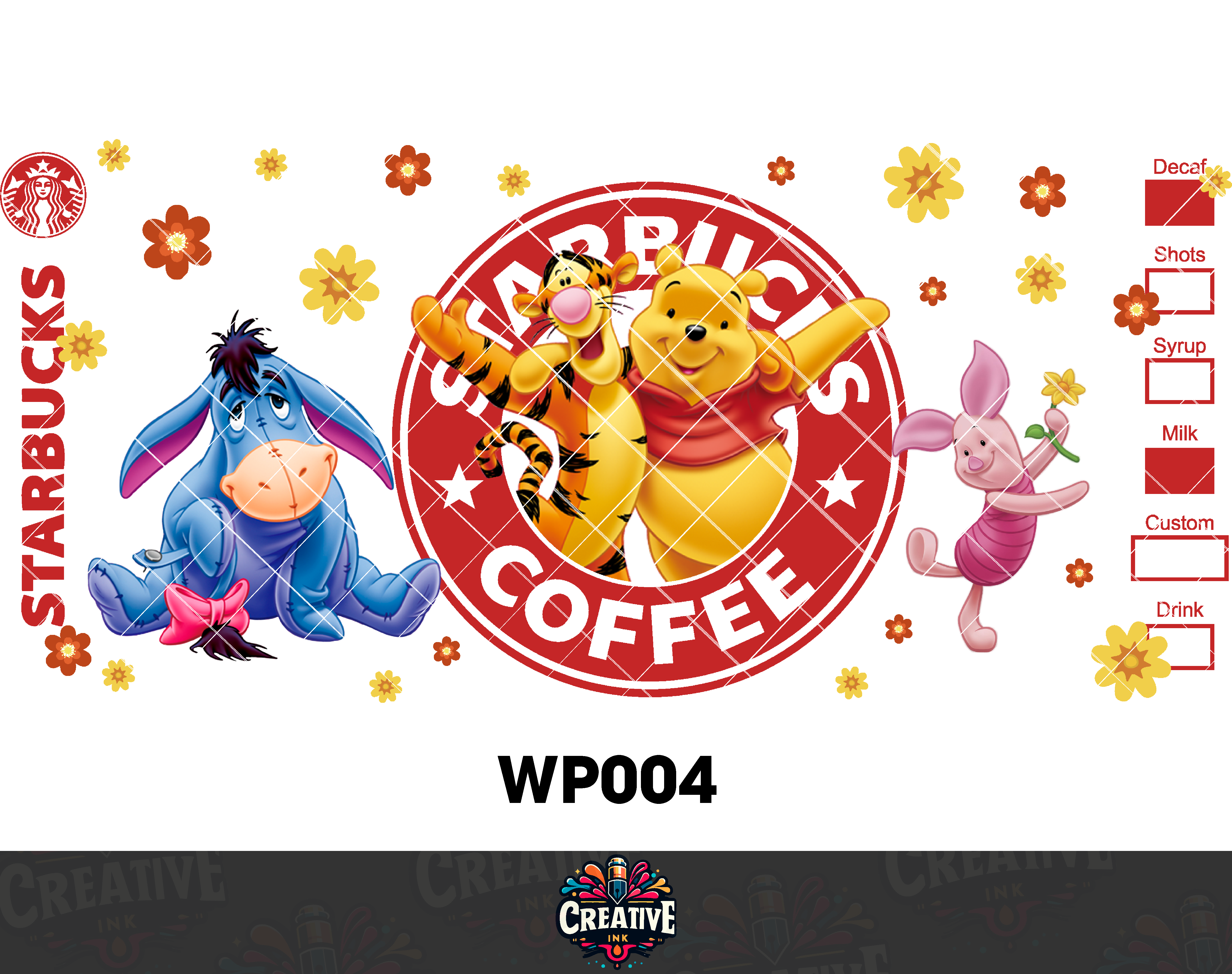 Sticker para Vaso Lata 16 oz o Taza de 11 oz - impresión DTF UV - Winnie the pooh