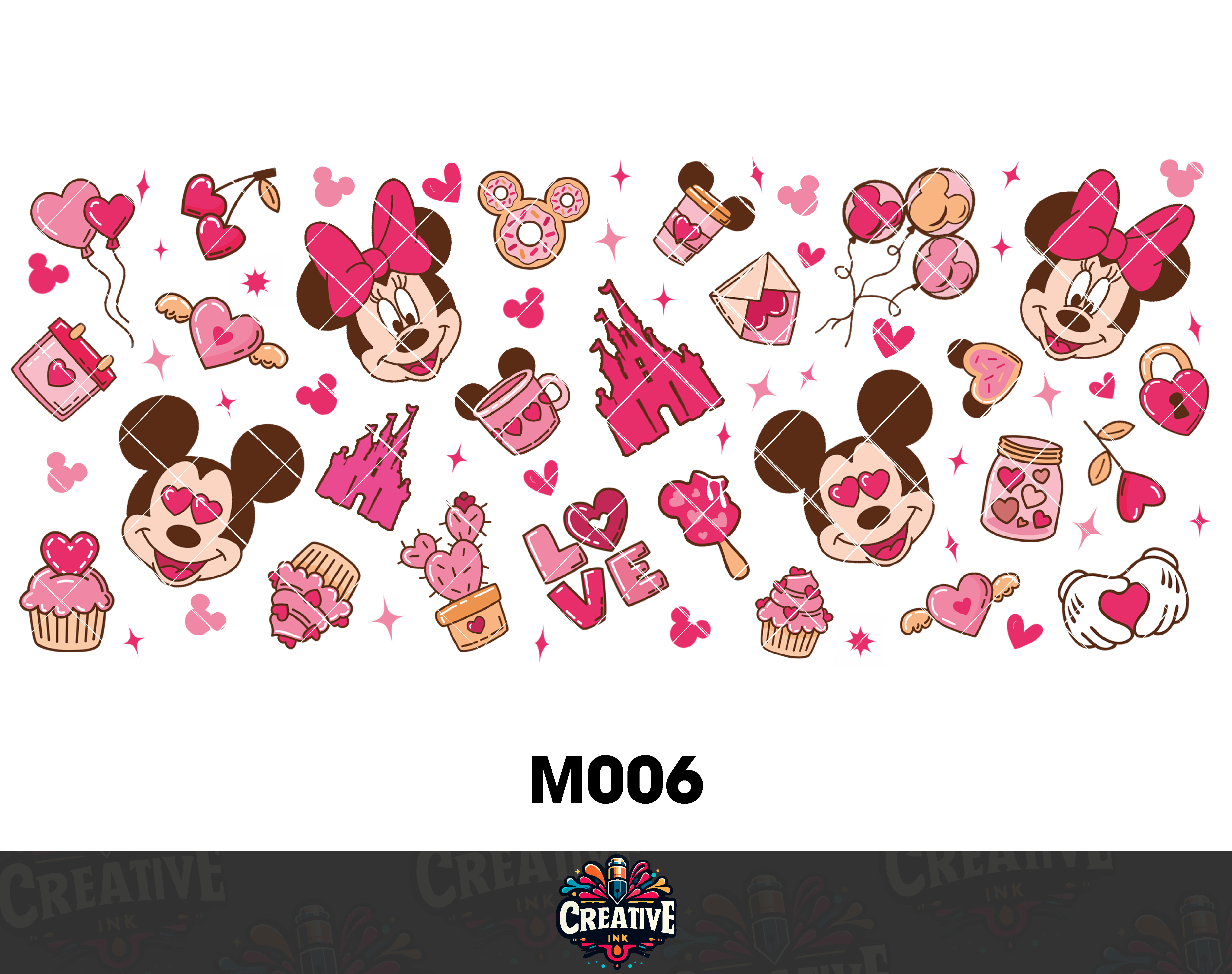 Sticker para Vaso Lata 16 oz o Taza de 11 oz - impresión DTF UV - Mickey Mouse