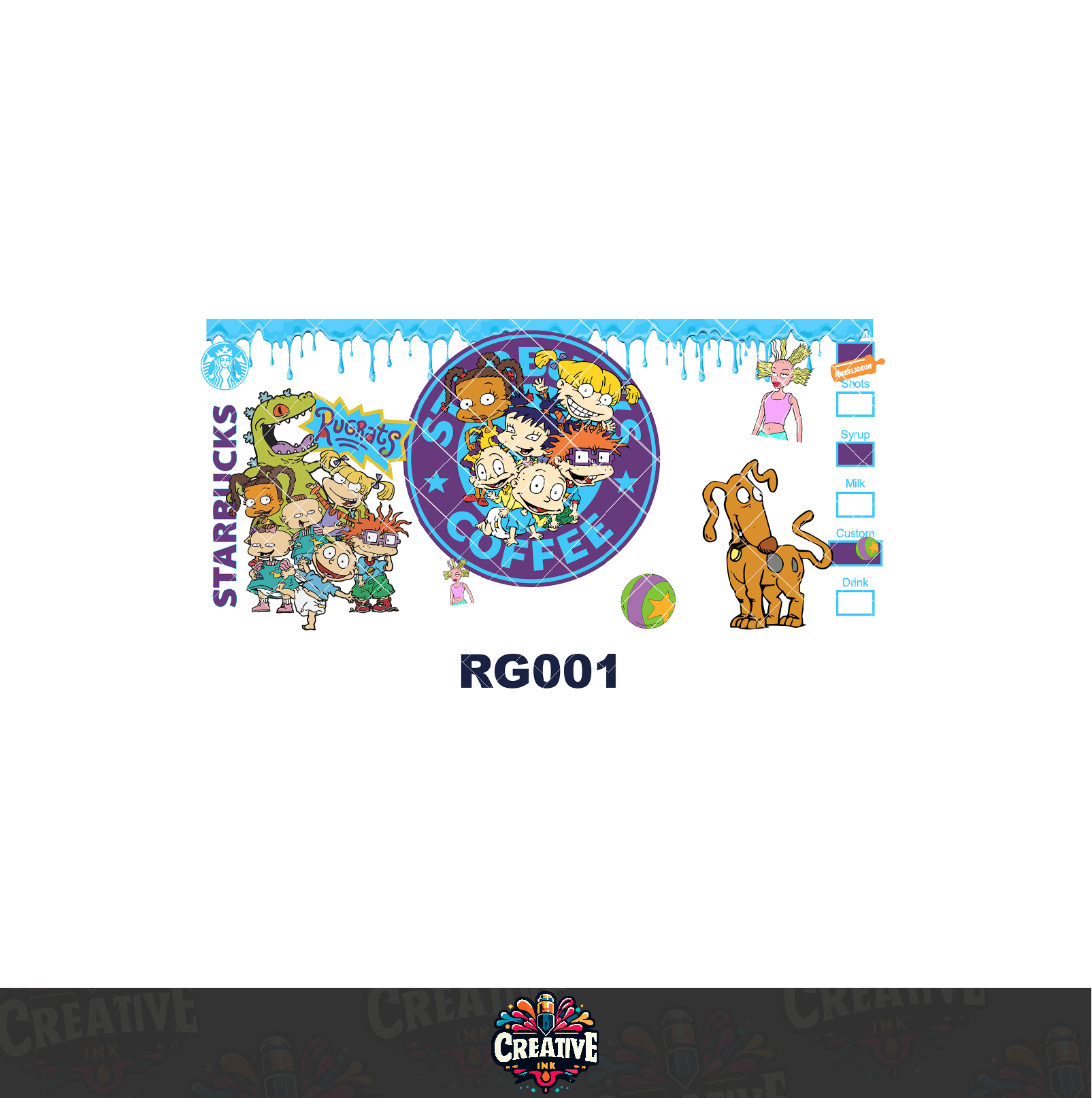 Sticker para Vaso Lata 16 oz o Taza de 11 oz - impresión DTF UV - Los Rugrats