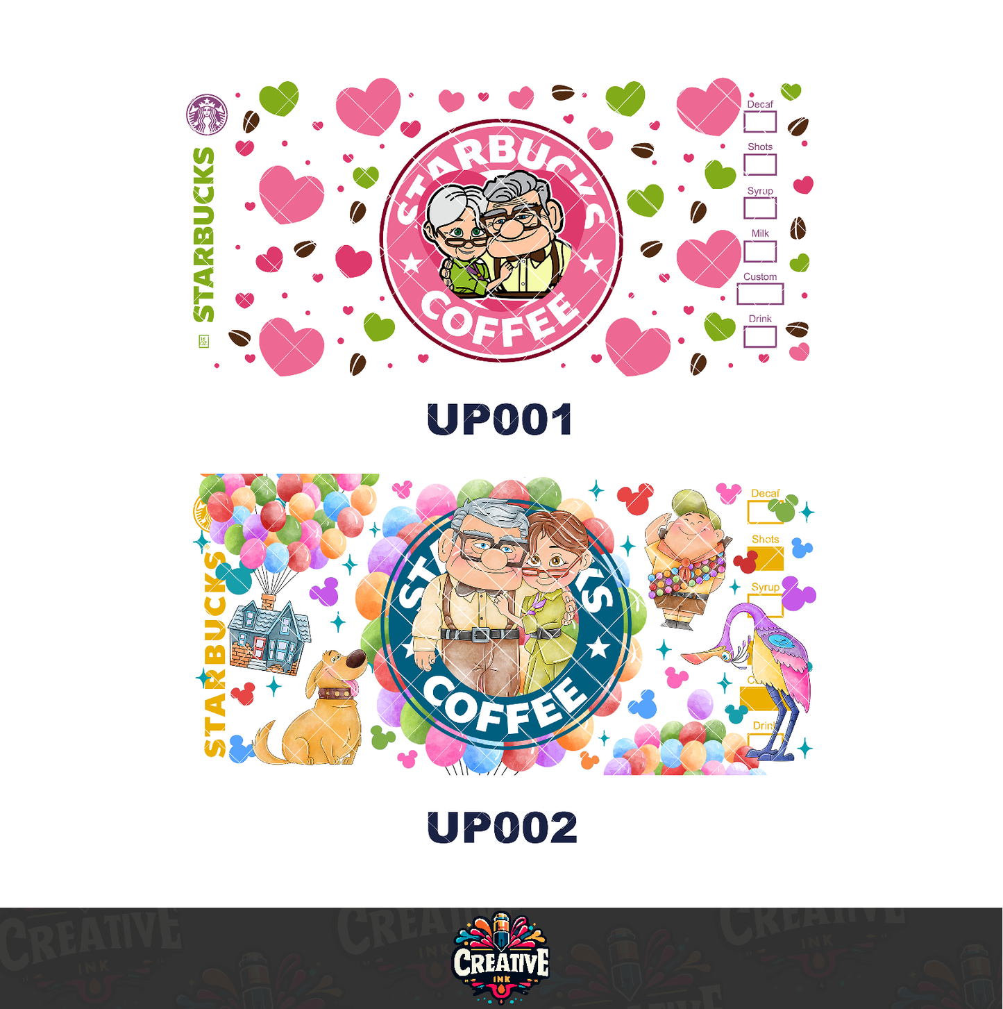 Sticker para Vaso Lata 16 oz o Taza de 11 oz - impresión DTF UV - Up