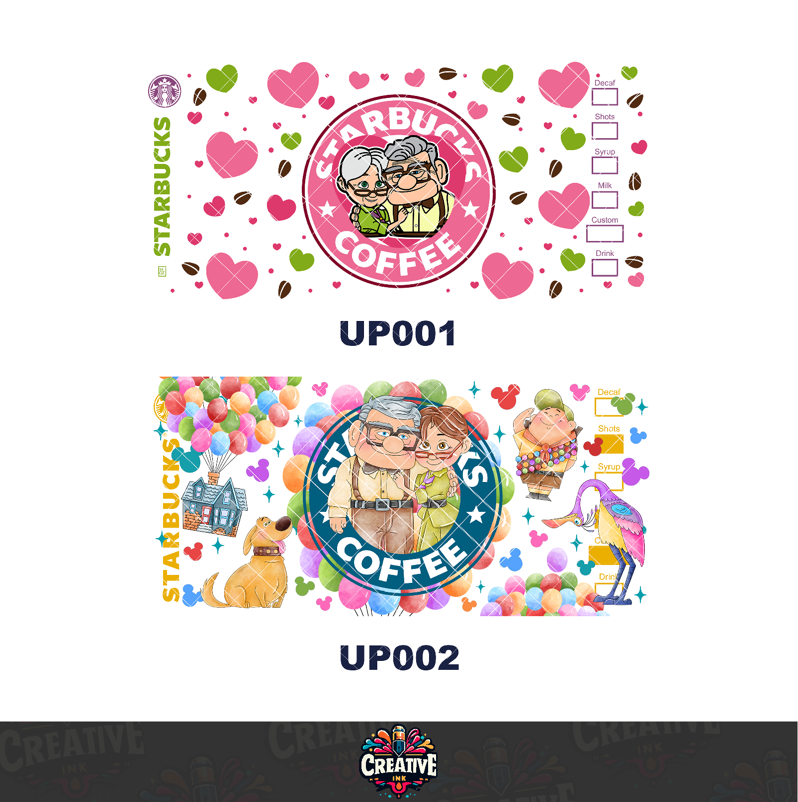 Sticker para Vaso Lata 16 oz o Taza de 11 oz - impresión DTF UV - Up