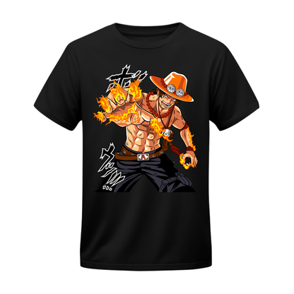 Polera Ace: Puño de Fuego – One Piece
