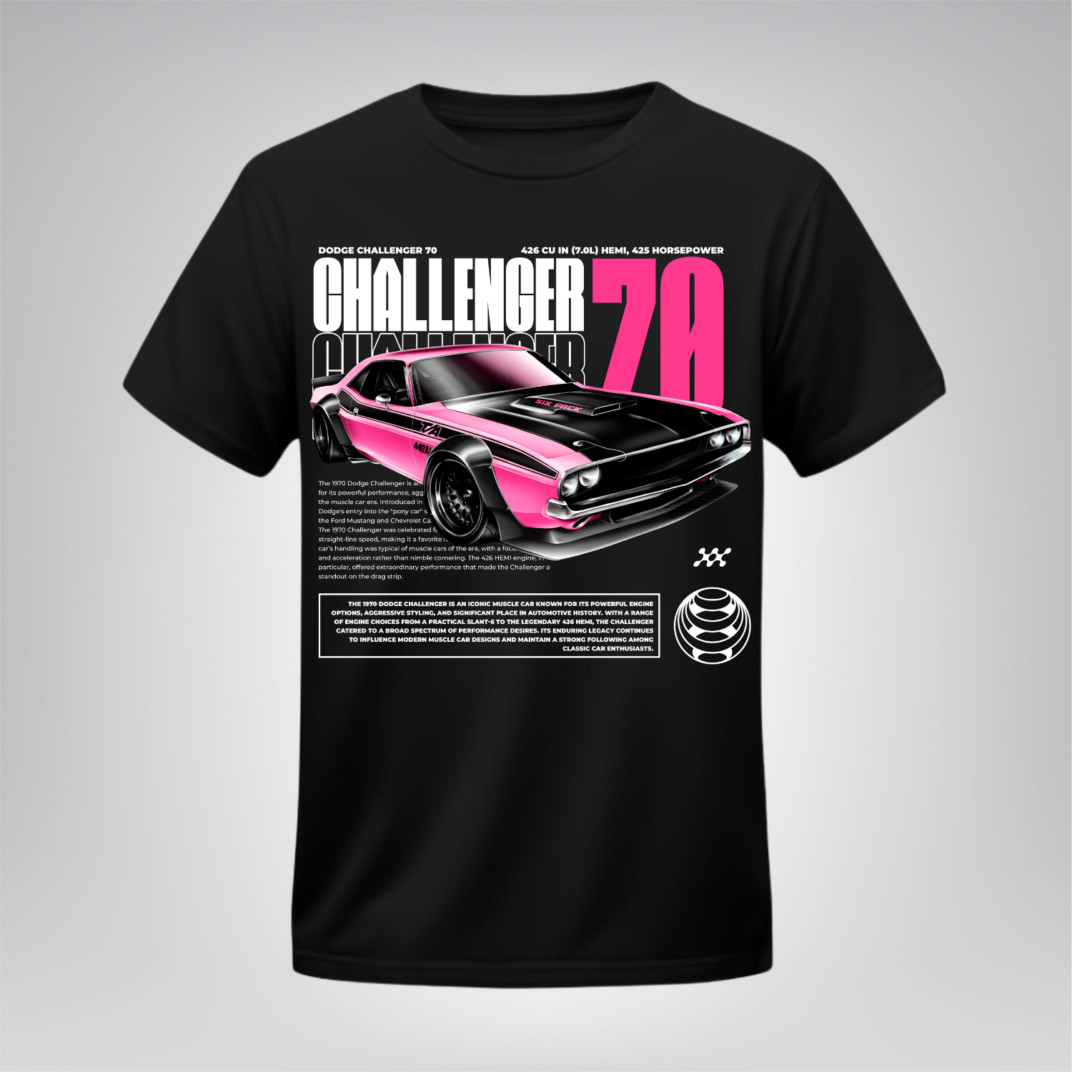 Polera Dodge Challenger 70 – Muscle Car Edition
