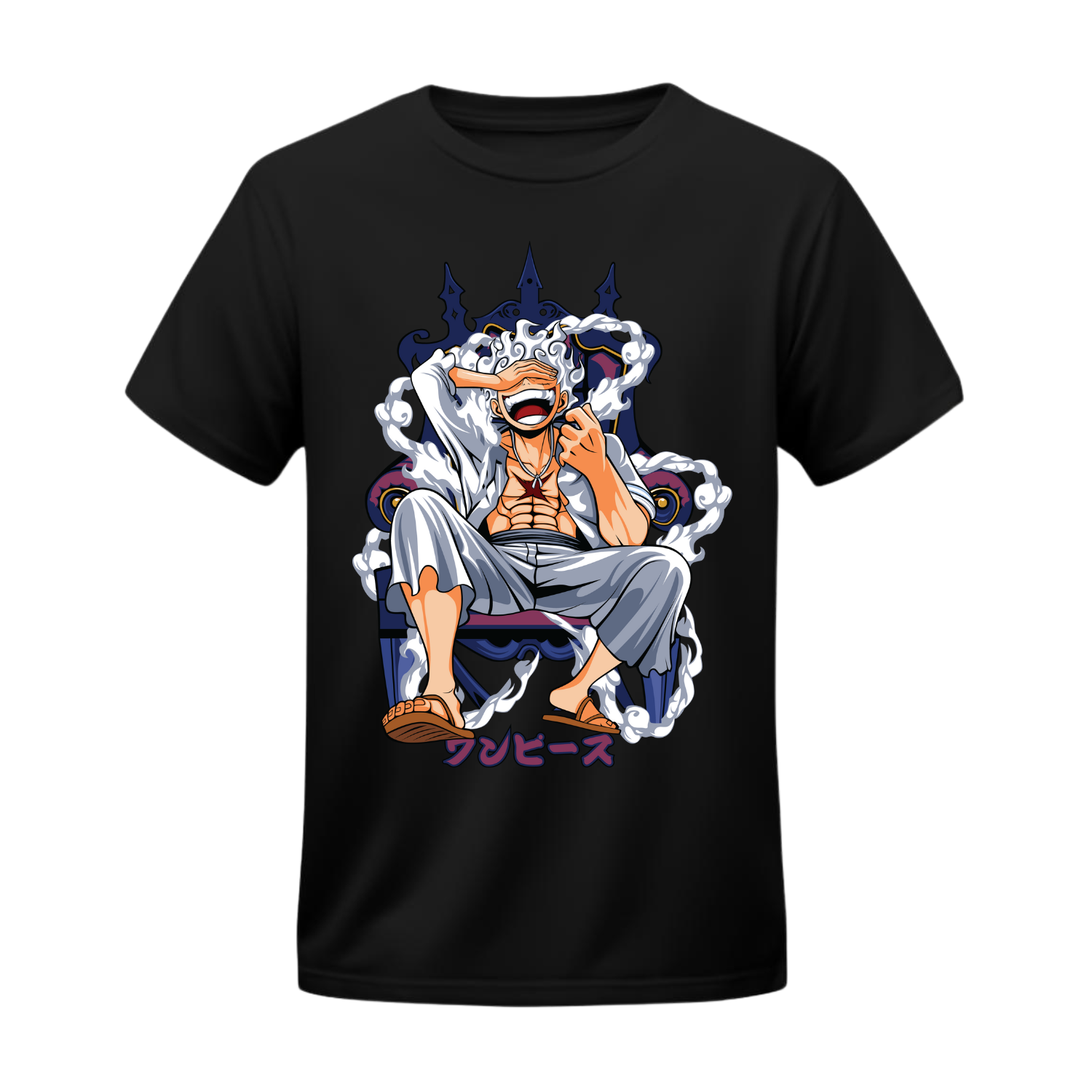 Polera Luffy Gear 5 en el Trono – One Piece