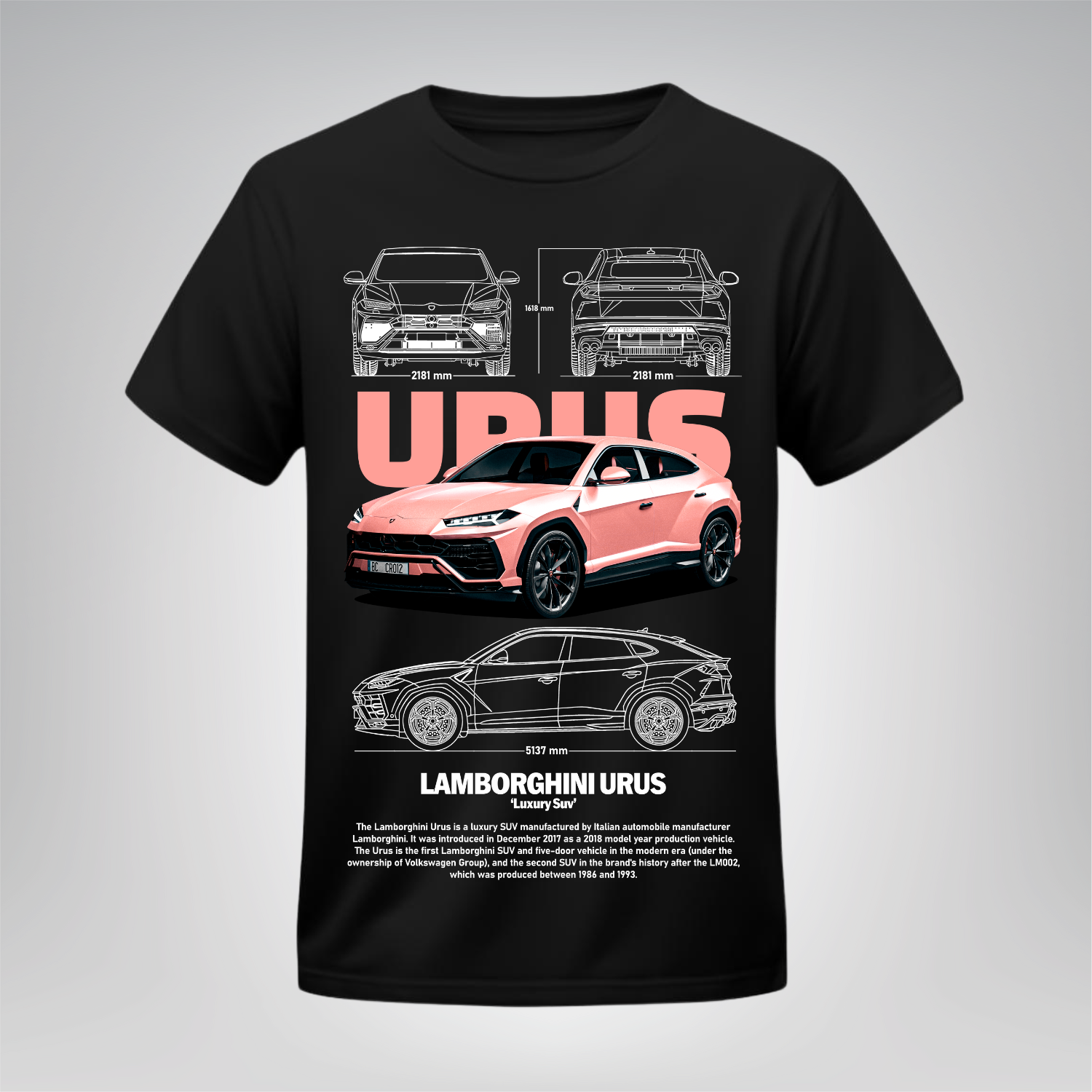 Polera Urus Rosa Coral – Lamborghini