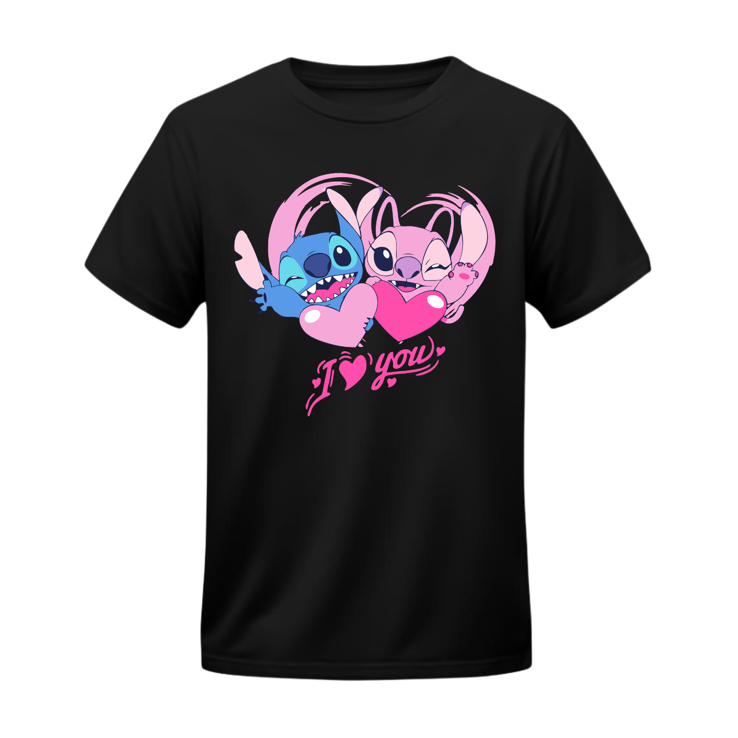 Polera Stitch & Angel Abrazo de Corazón – Lilo & Stitch