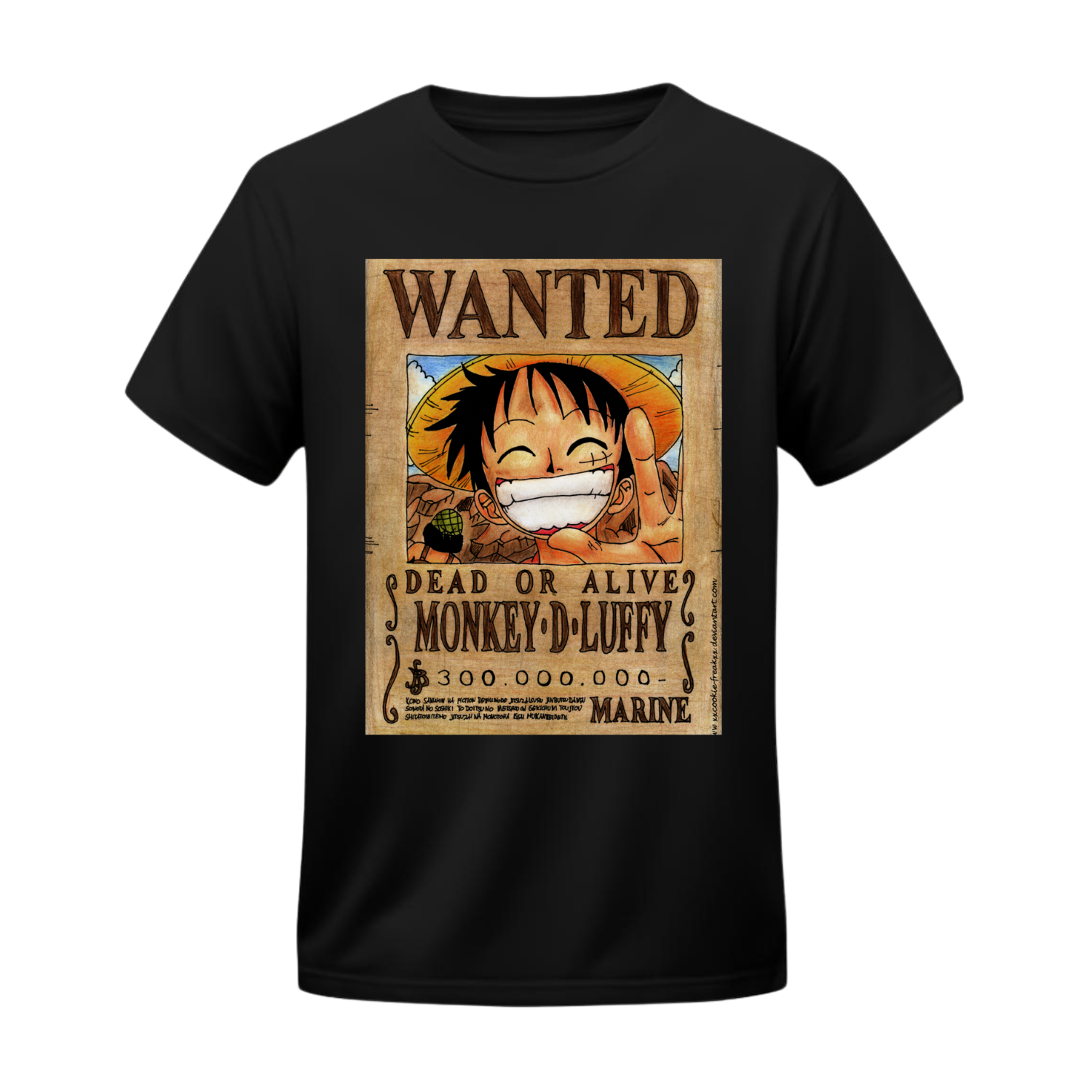 Polera Luffy Wanted Poster – One Piece
