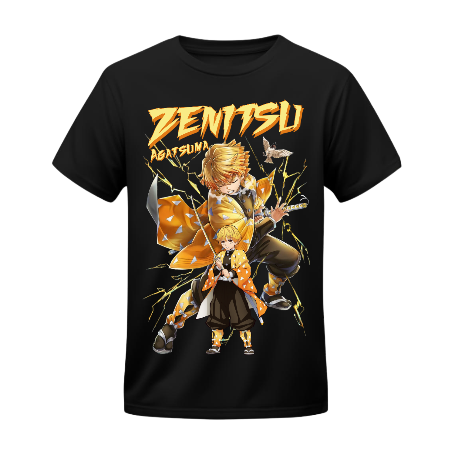 Polera Zenitsu: Trueno Divino – Kimetsu no Yaiba