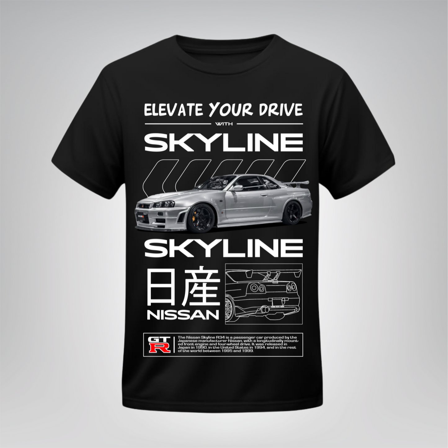 Polera Nissan Skyline GT-R R34