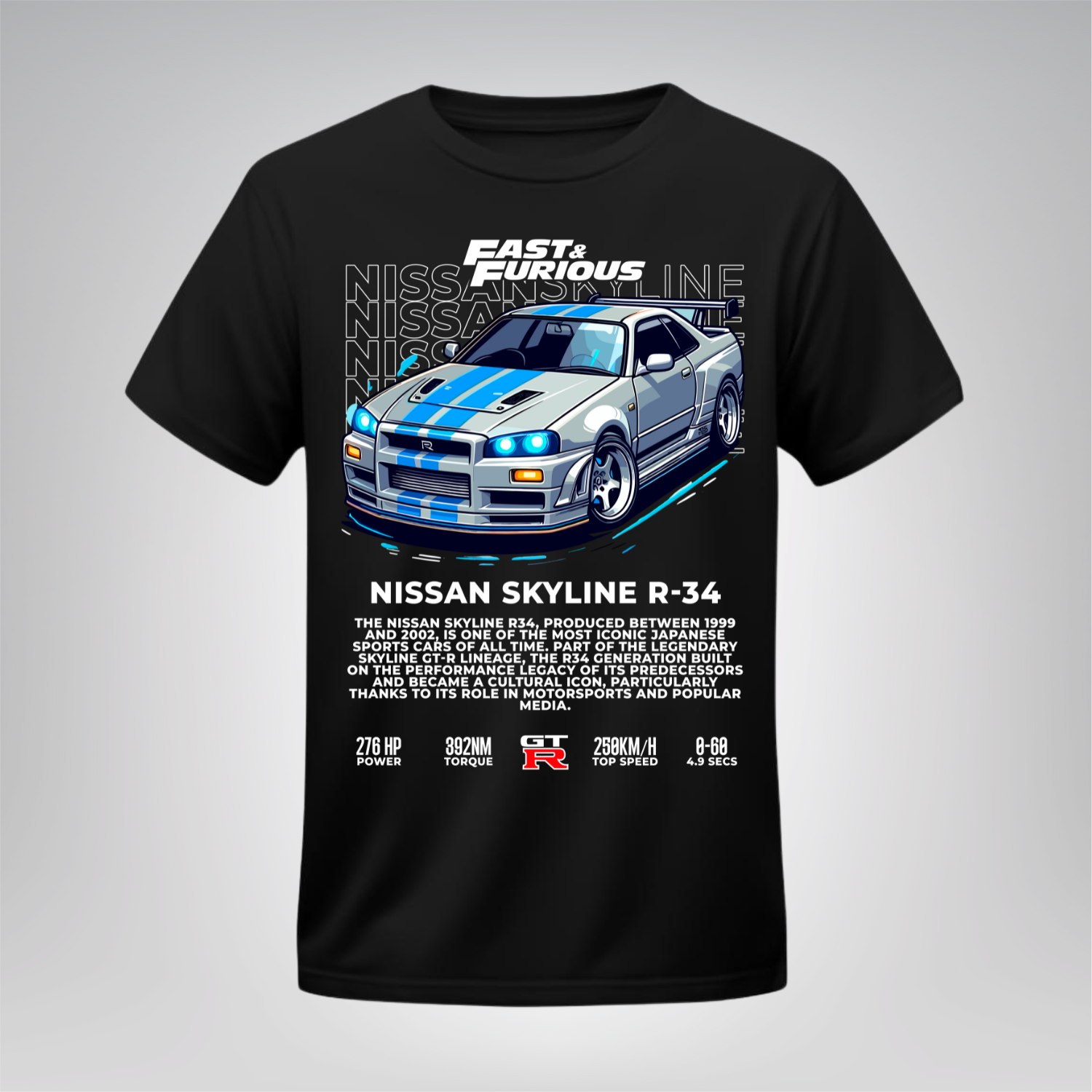 Polera Skyline R34 – Fast & Furious
