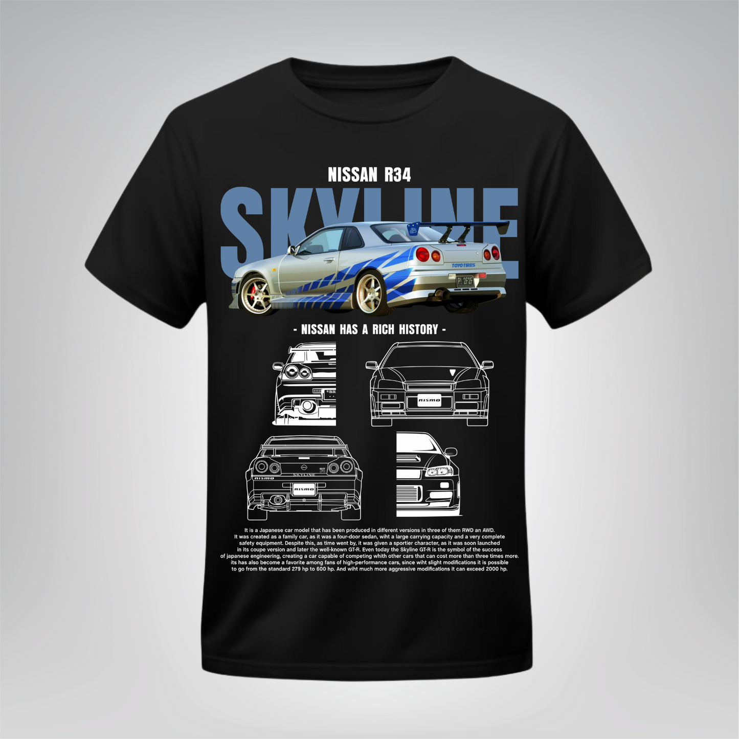 Polera Skyline R34 - Nissan