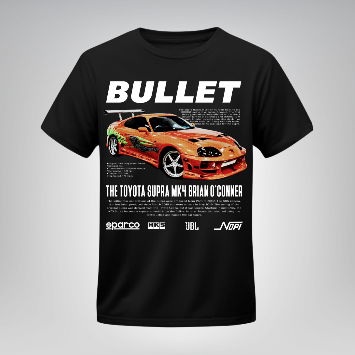 Polera Bullet Supra MK4 – Rápidos y Furiosos