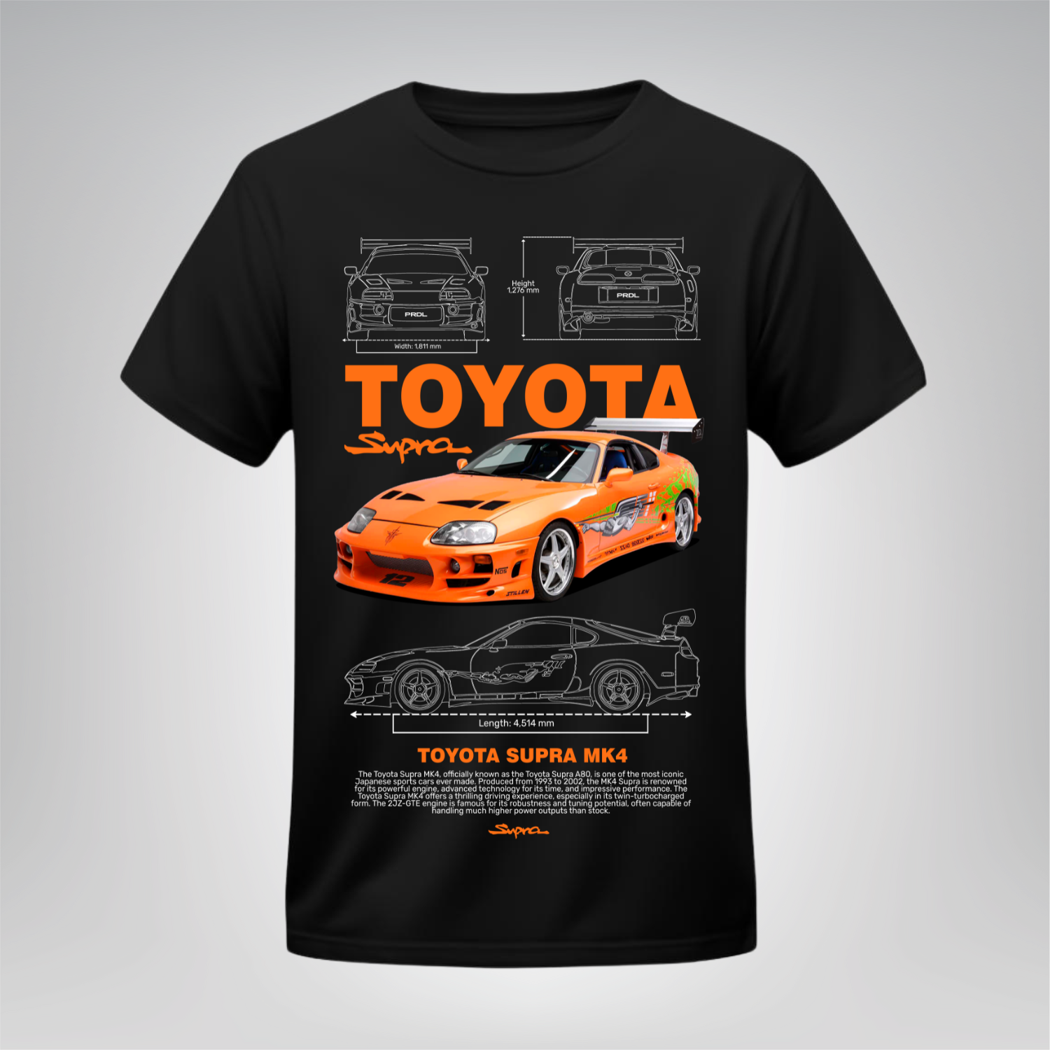 Polera Supra MK4 Naranja – Toyota