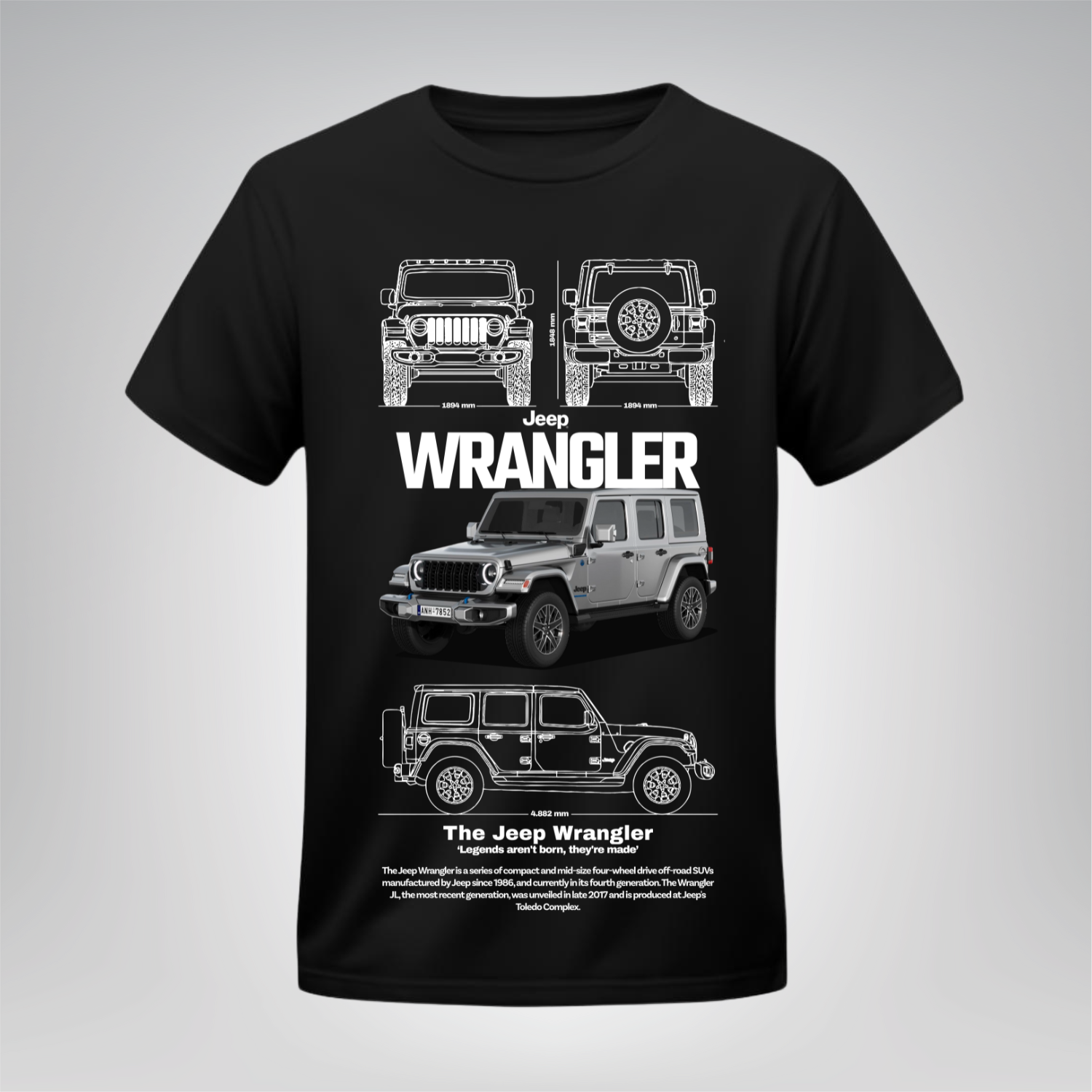 Polera Wrangler Blueprint – Jeep