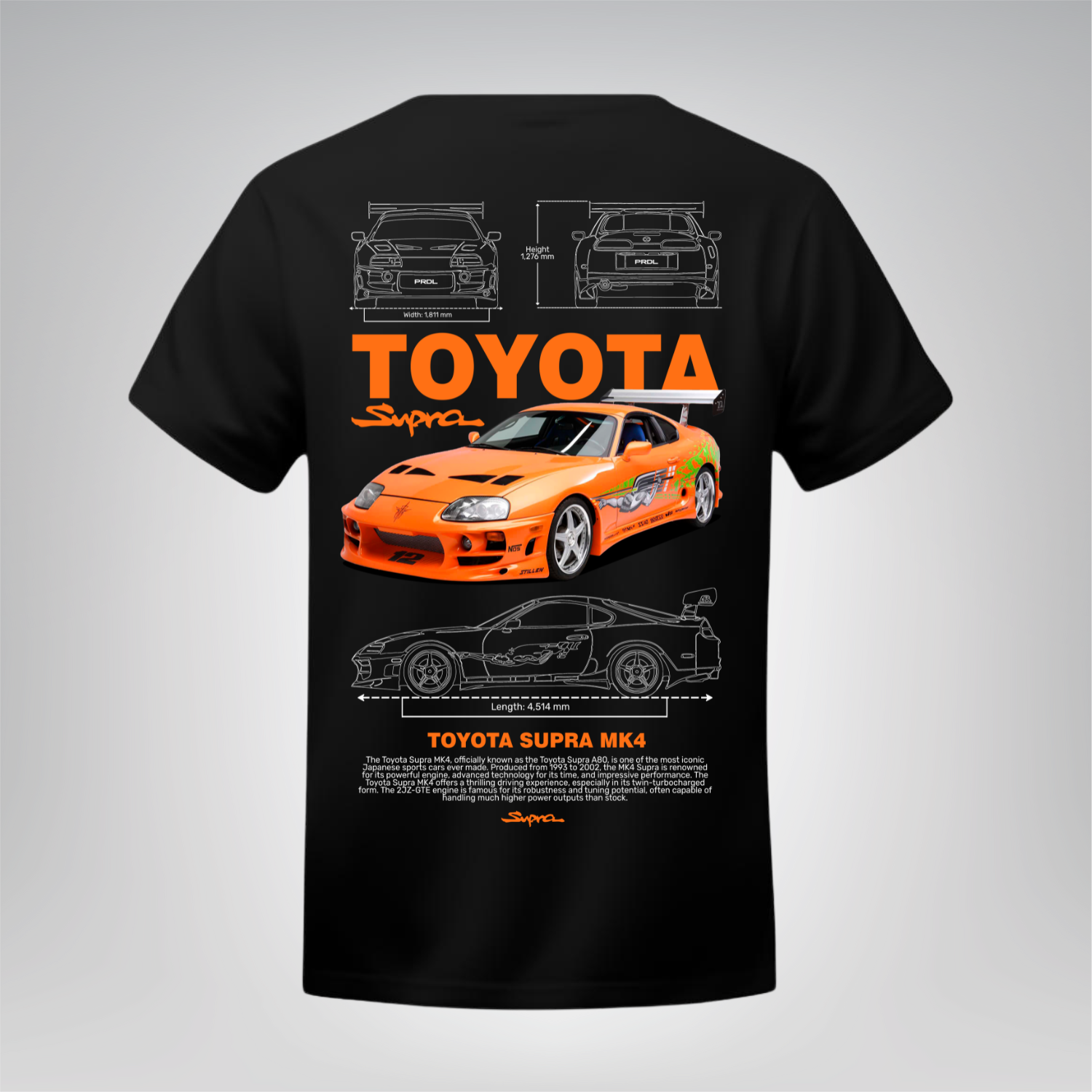 Polera Supra MK4 Naranja – Toyota