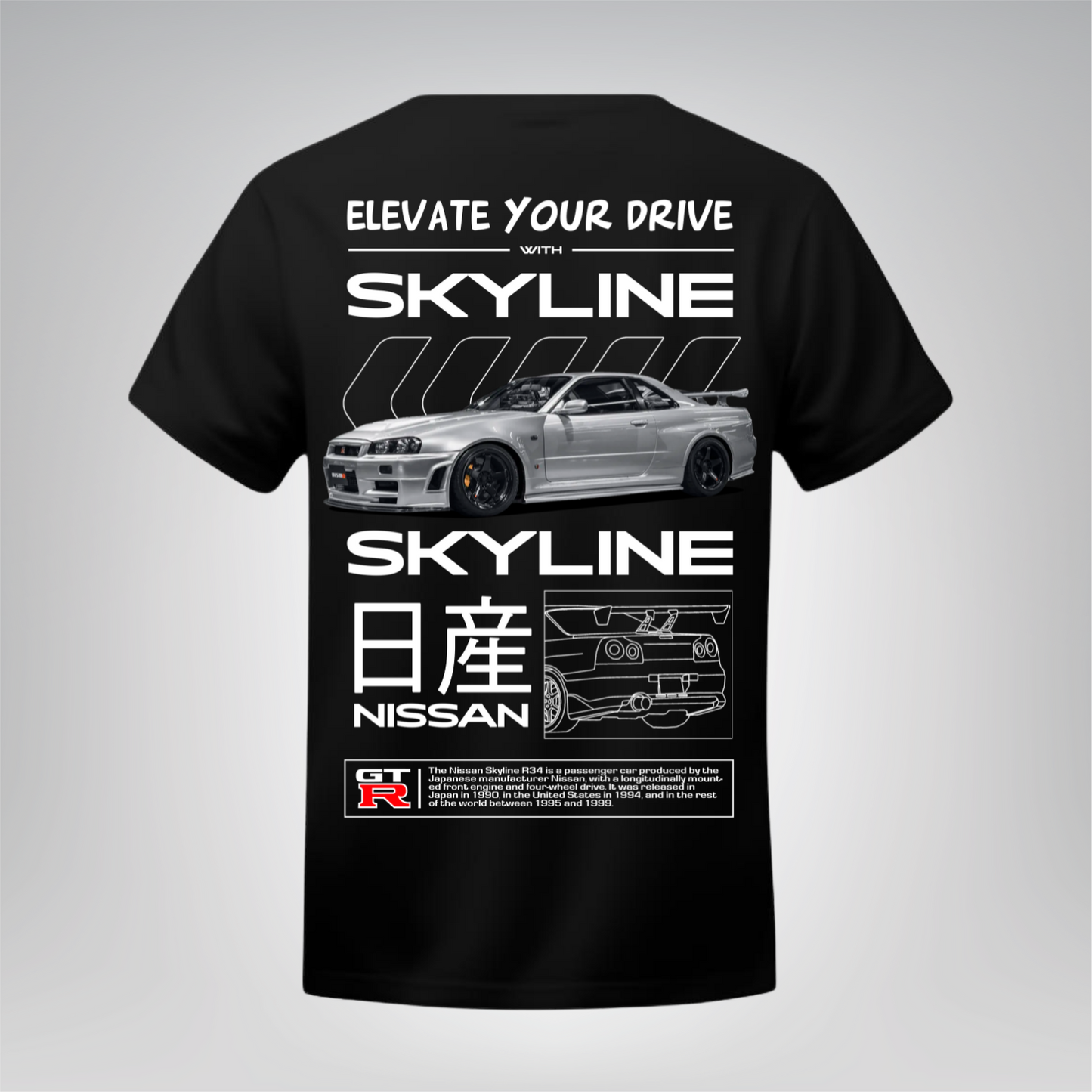 Polera Nissan Skyline GT-R R34