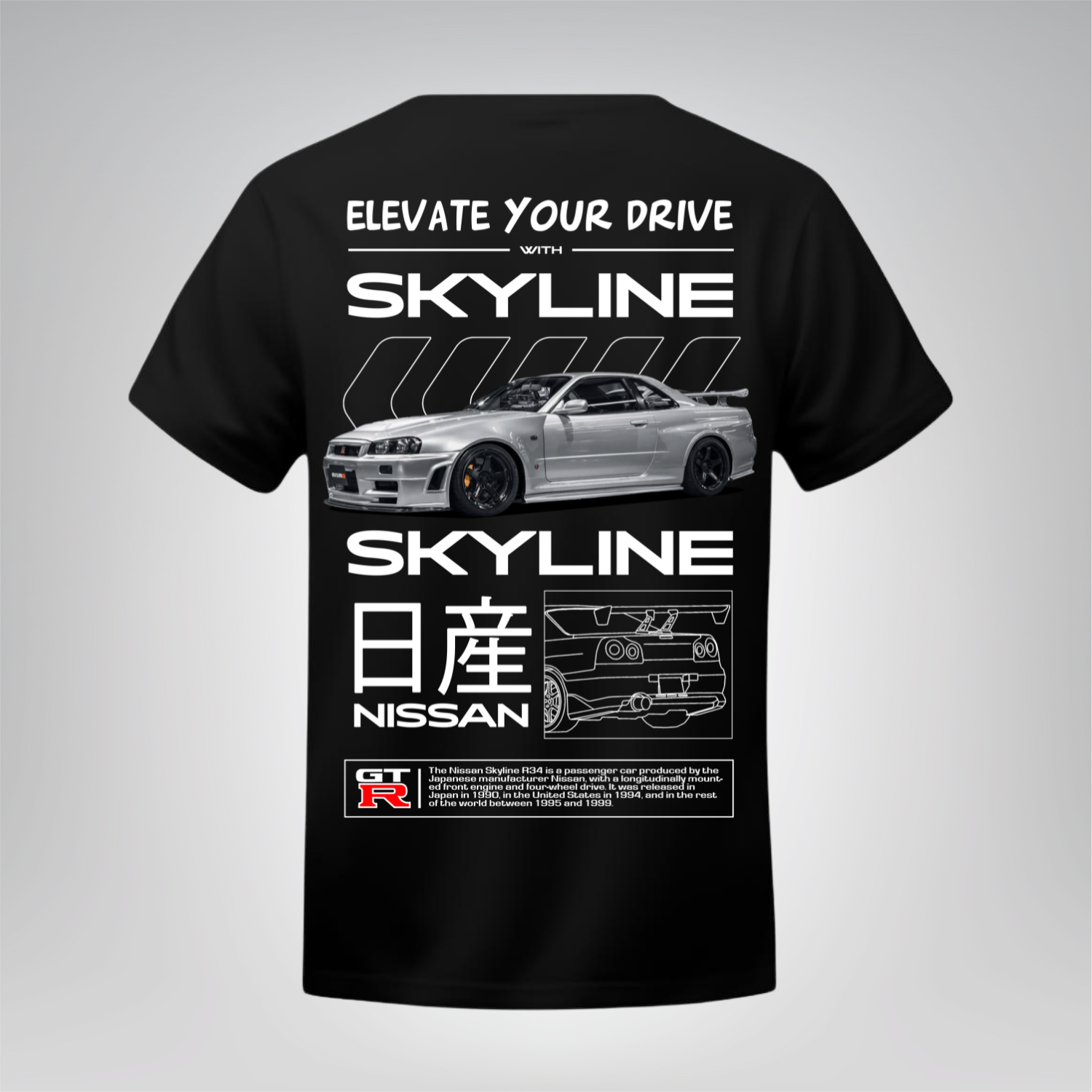 Polera Nissan Skyline GT-R R34