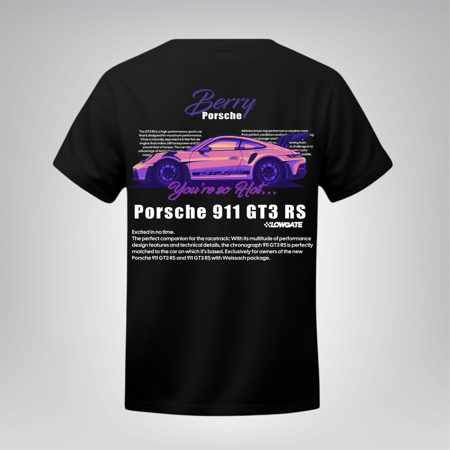 Polera Berry 911 GT3 RS- Porsche