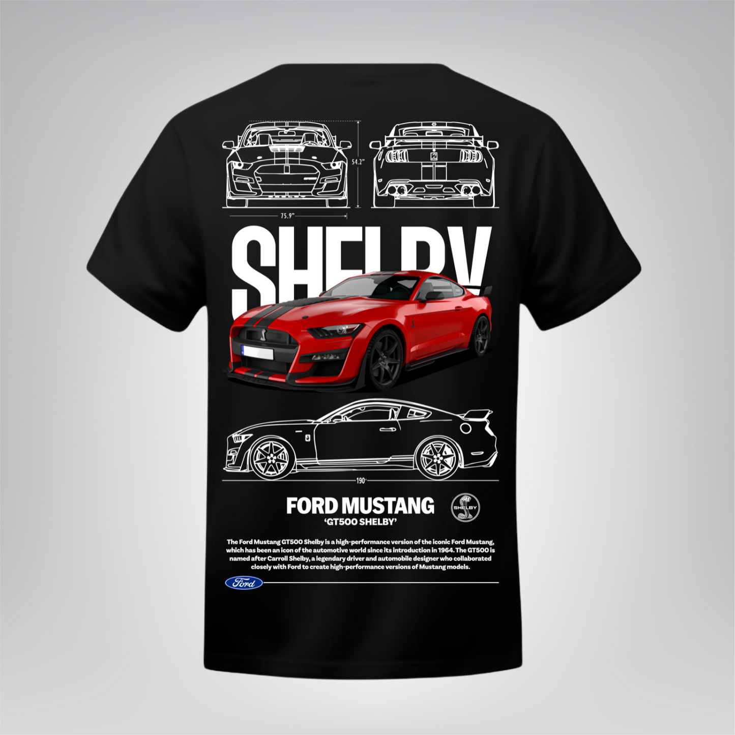 Polera Mustang GT500 Shelby Rojo – Ford