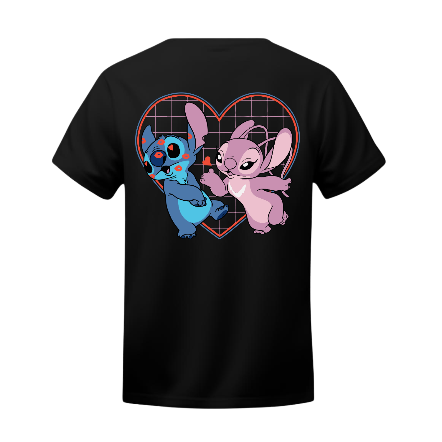 Polera Stitch & Angel Retro Heart – Lilo & Stitch