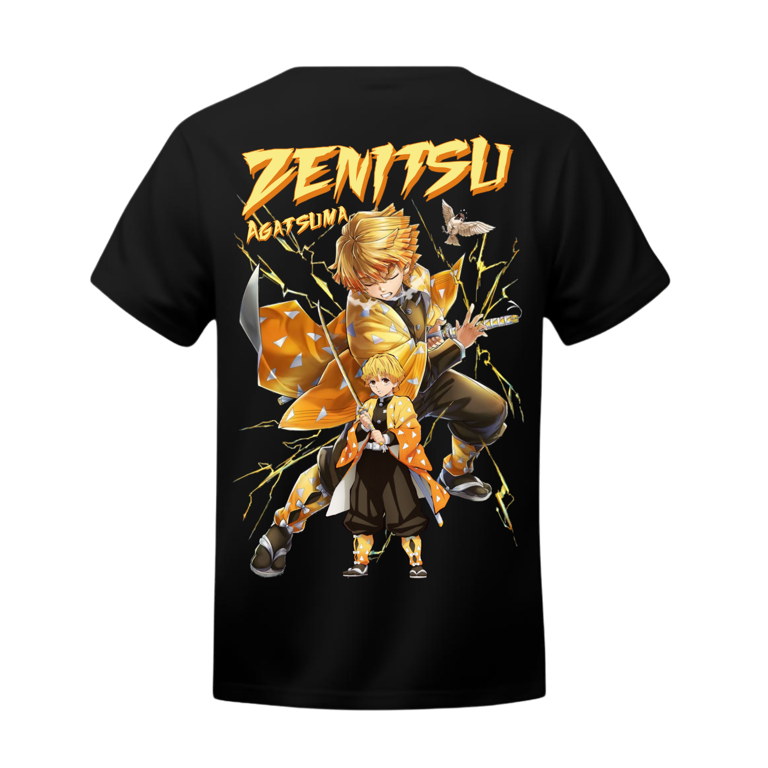 Polera Zenitsu: Trueno Divino – Kimetsu no Yaiba