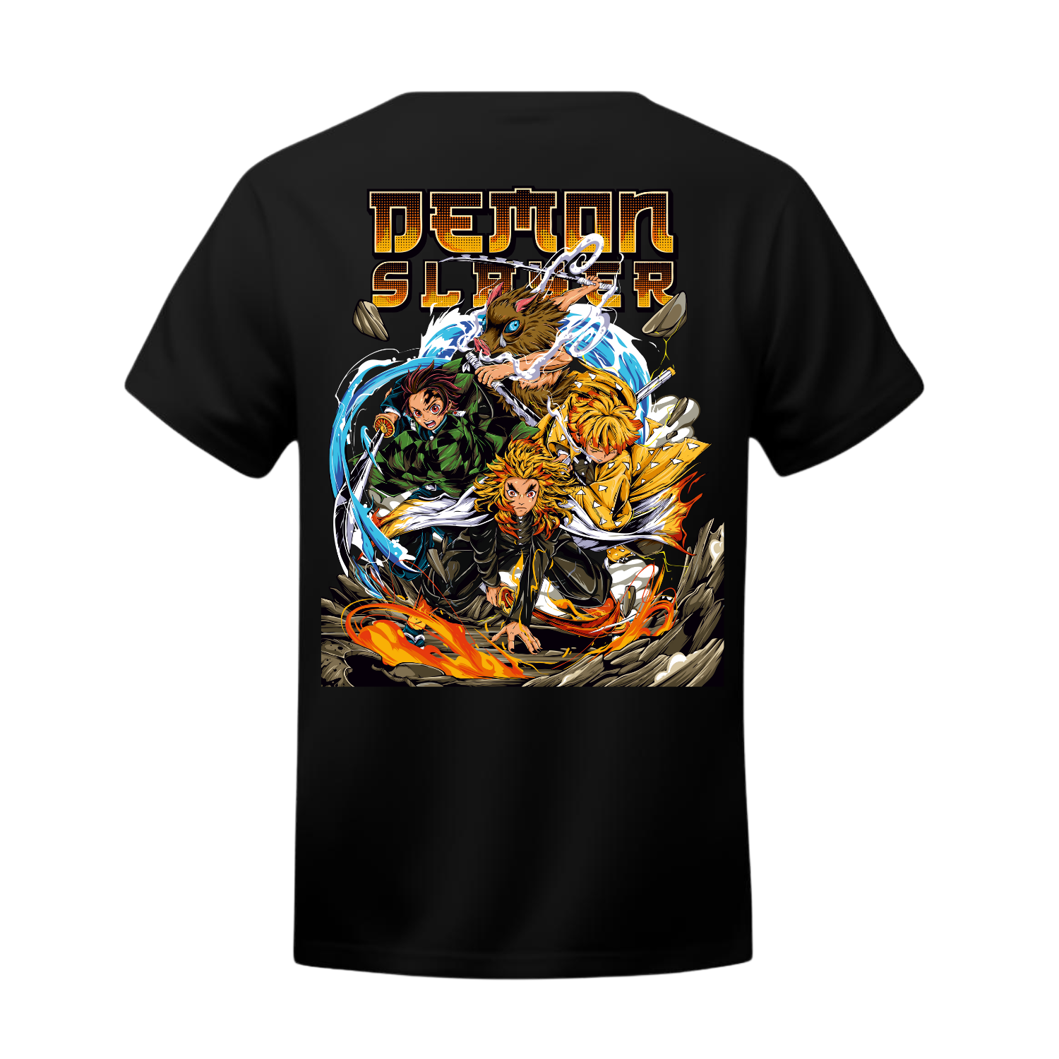 Polera Kyojuro Rengoku: Llama Eterna – Kimetsu no Yaiba