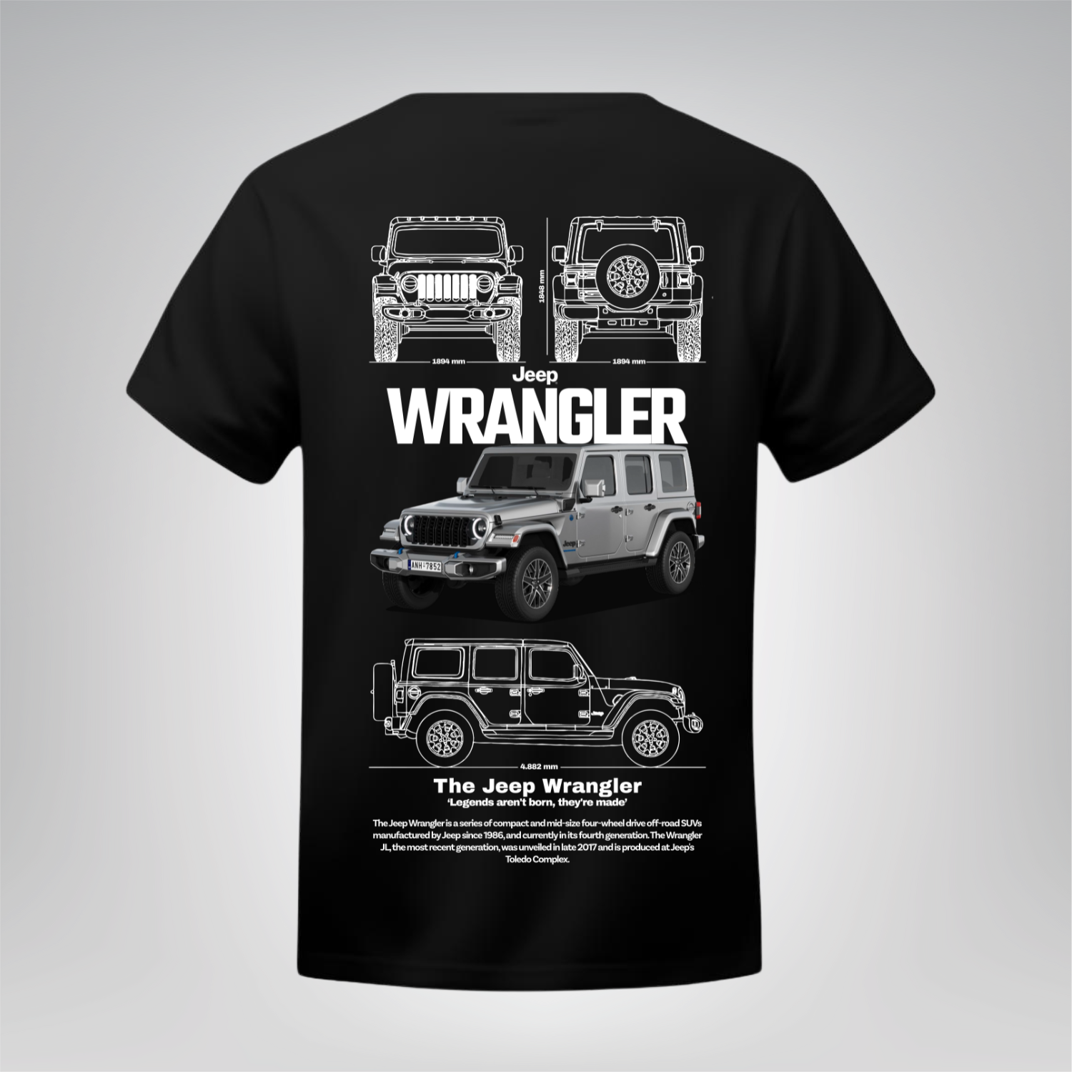 Polera Wrangler Blueprint – Jeep