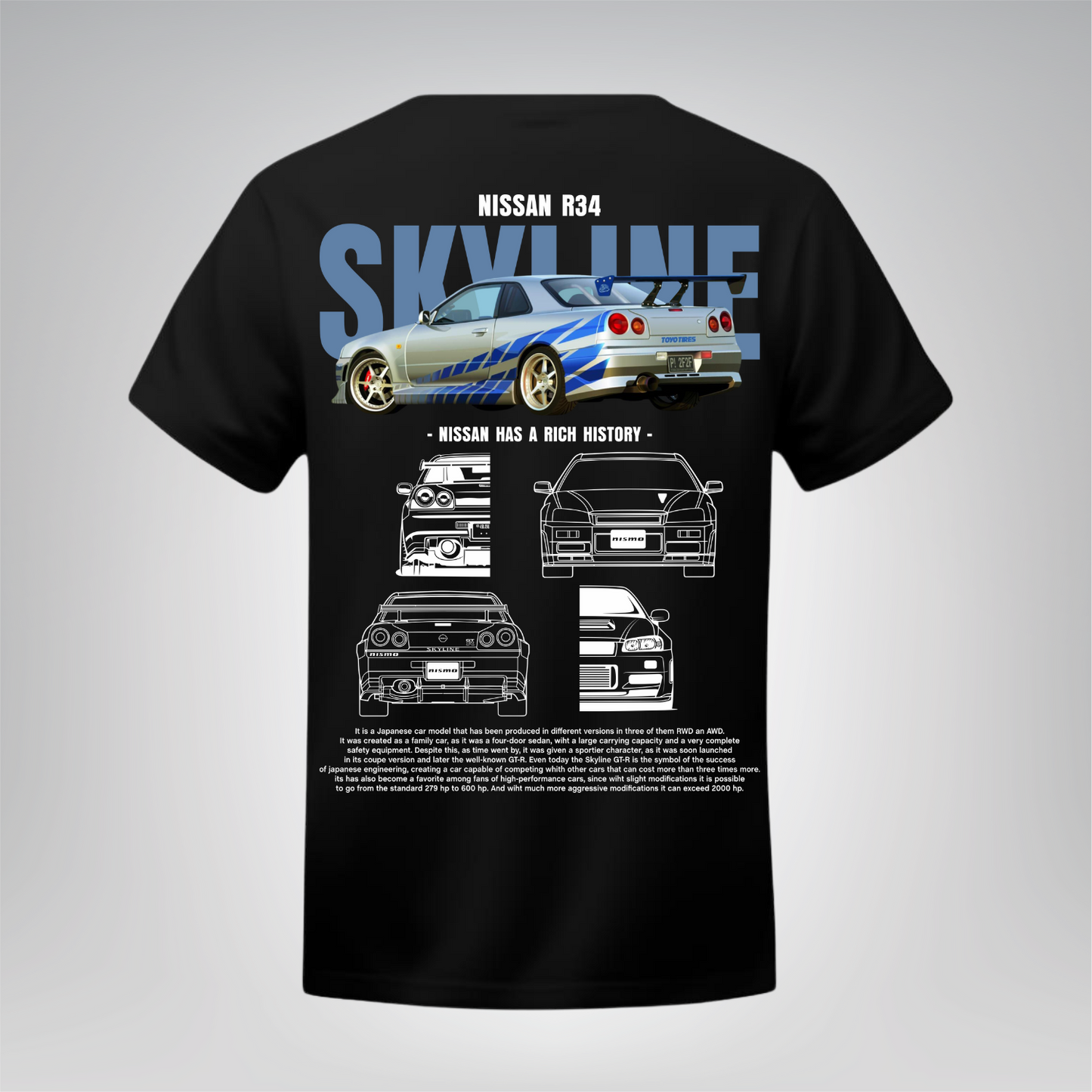Polera Skyline R34 - Nissan